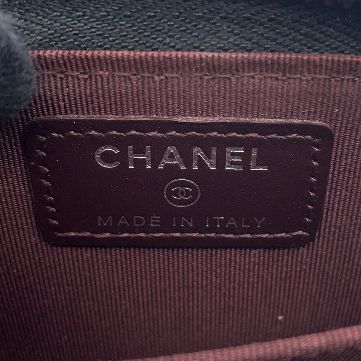 Chanel Black Grained Calfskin Coin Purse/Coin Case (Pre-Owned)