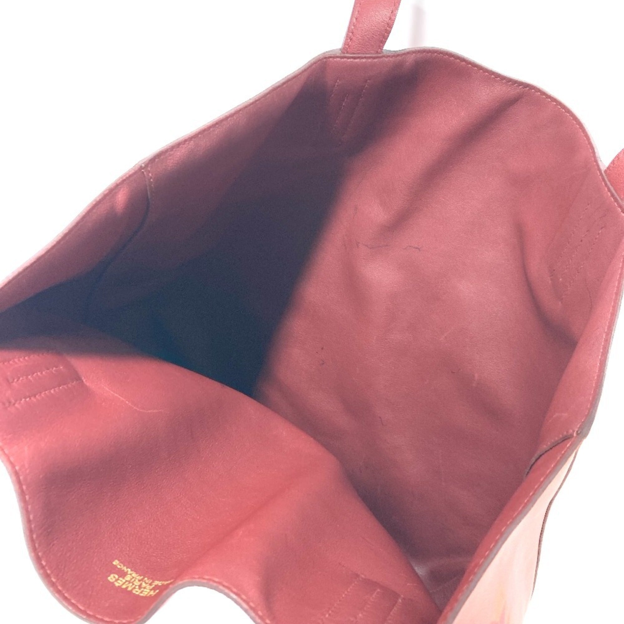 Hermes Brown Leather Shoulder Bag Tote Bag (Pre-Owned)