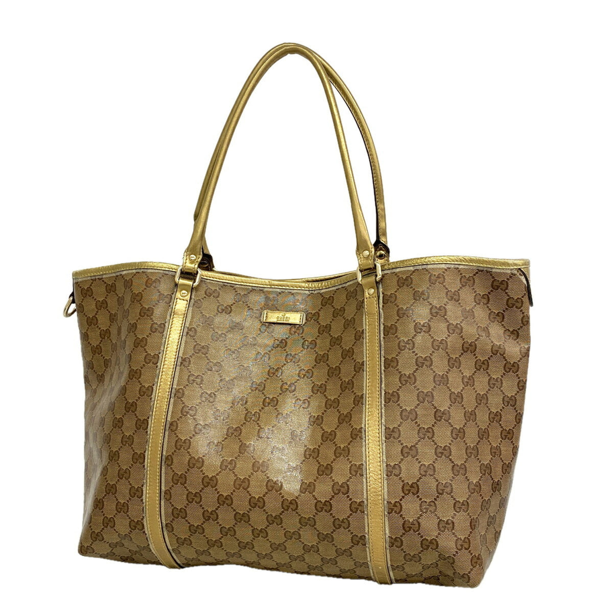 Gucci Brown Coated Canvas Tote Bag (Pre-Owned)