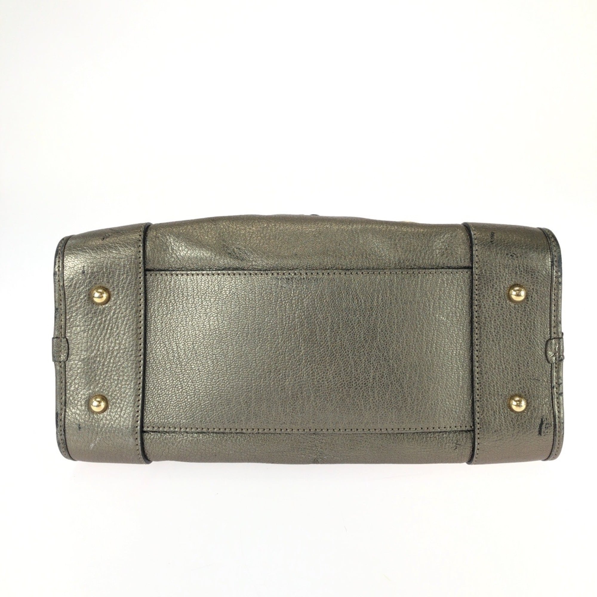 Loewe Gold Silver Leather Handbag (Pre-Owned)