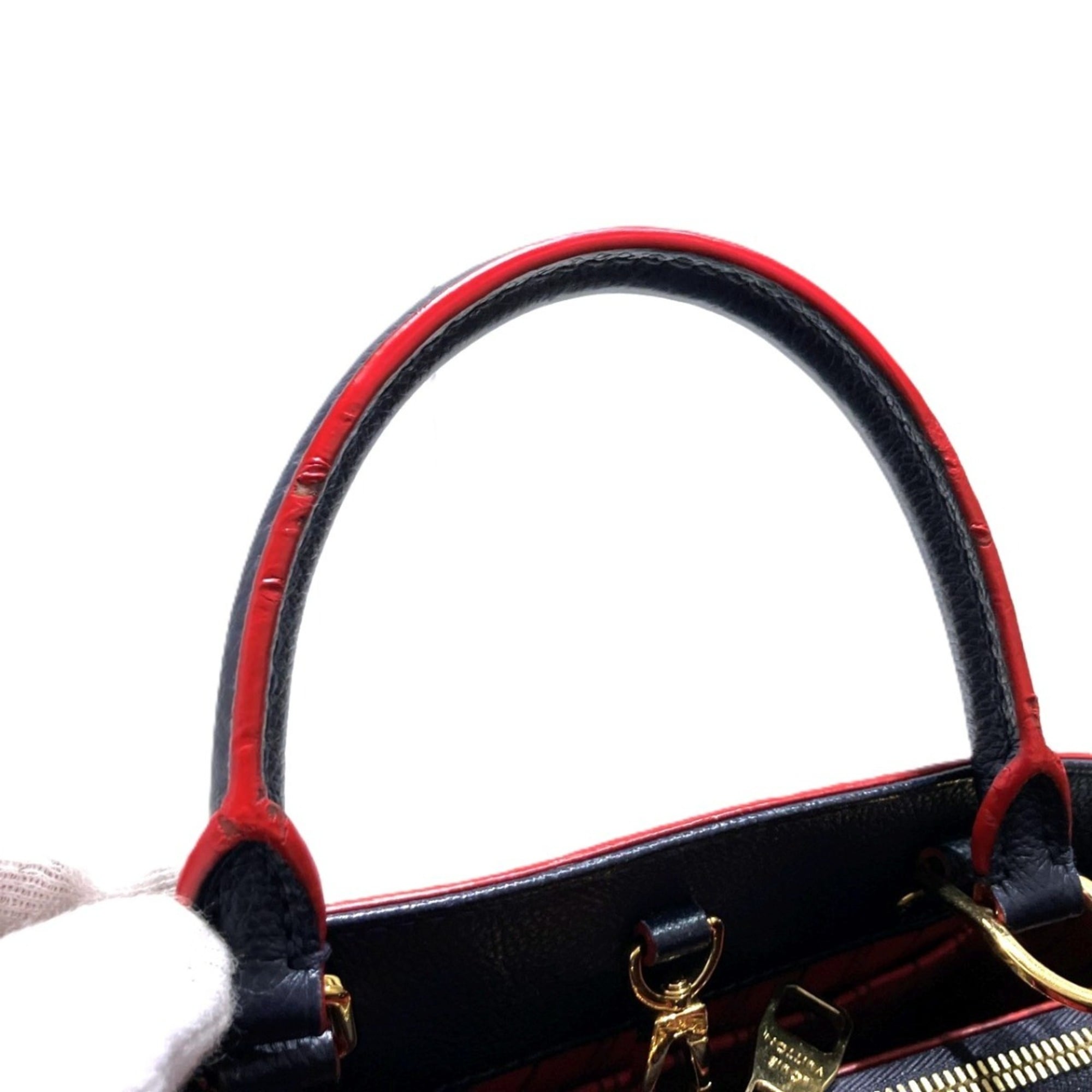 Louis Vuitton Galle Marine Rouge Monogram Leather Handbag (Pre-Owned)
