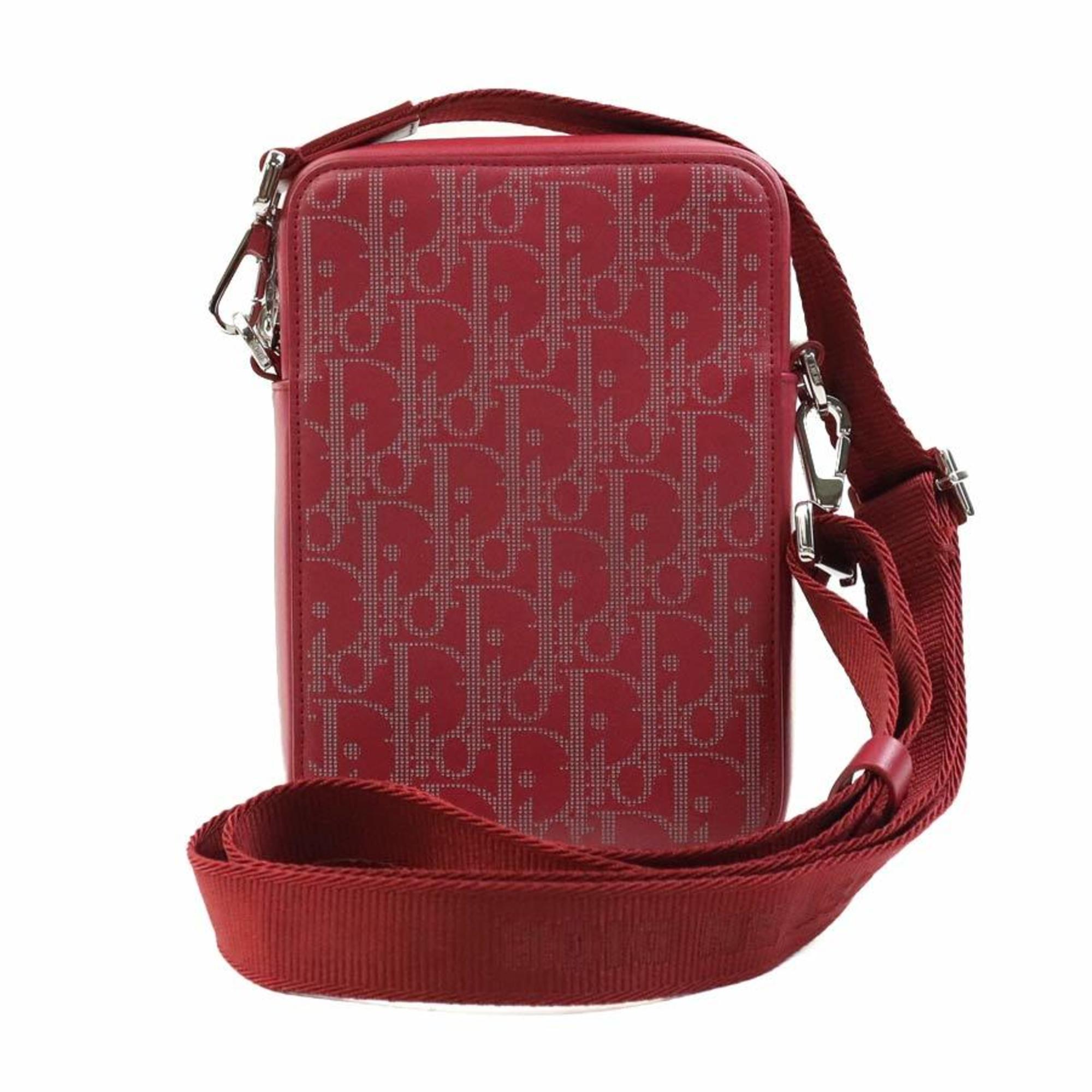 Christian Dior Red Color Leather Shoulder Bag (Pre-Owned)