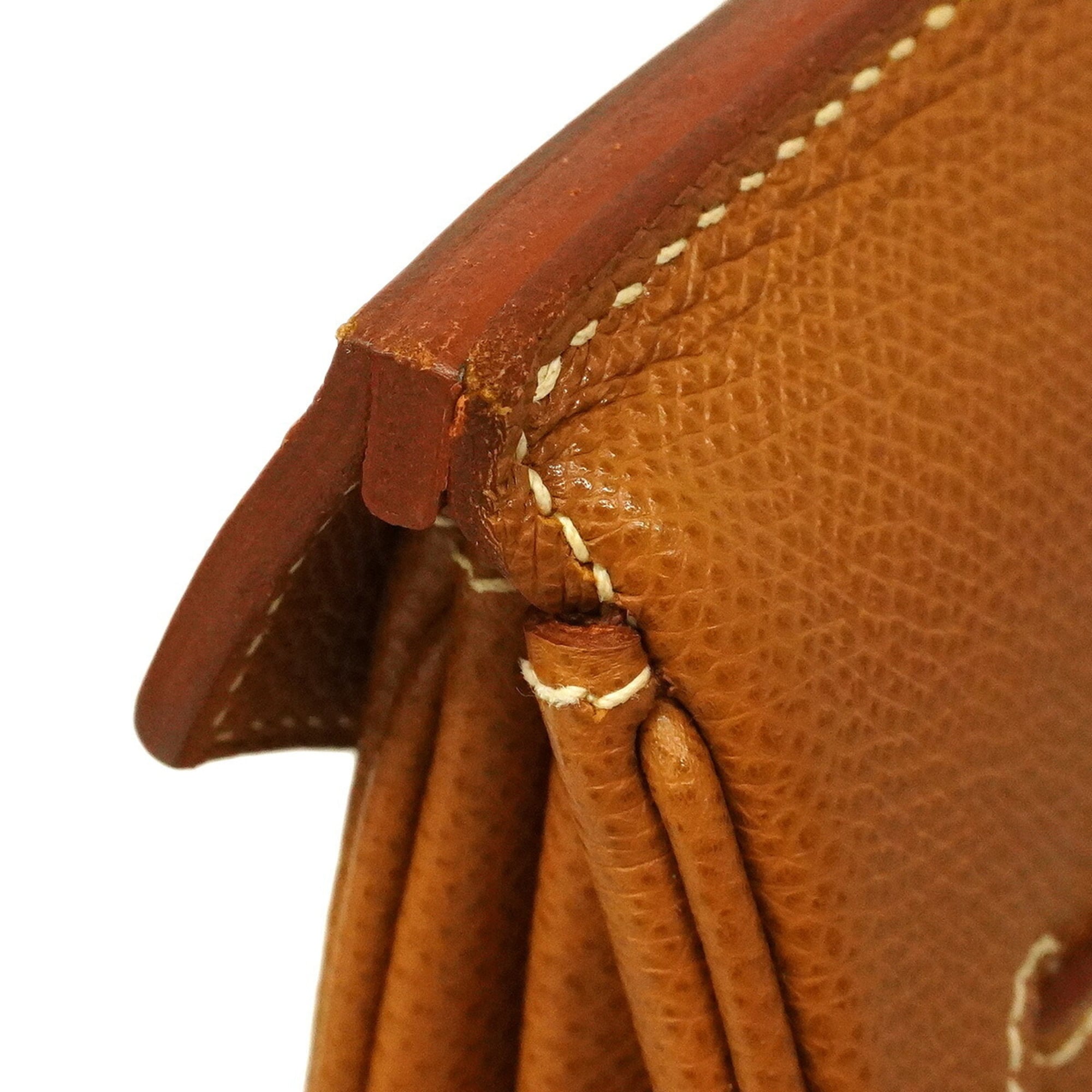 Hermes Gold Courchevel Leather Handbag (Pre-Owned)