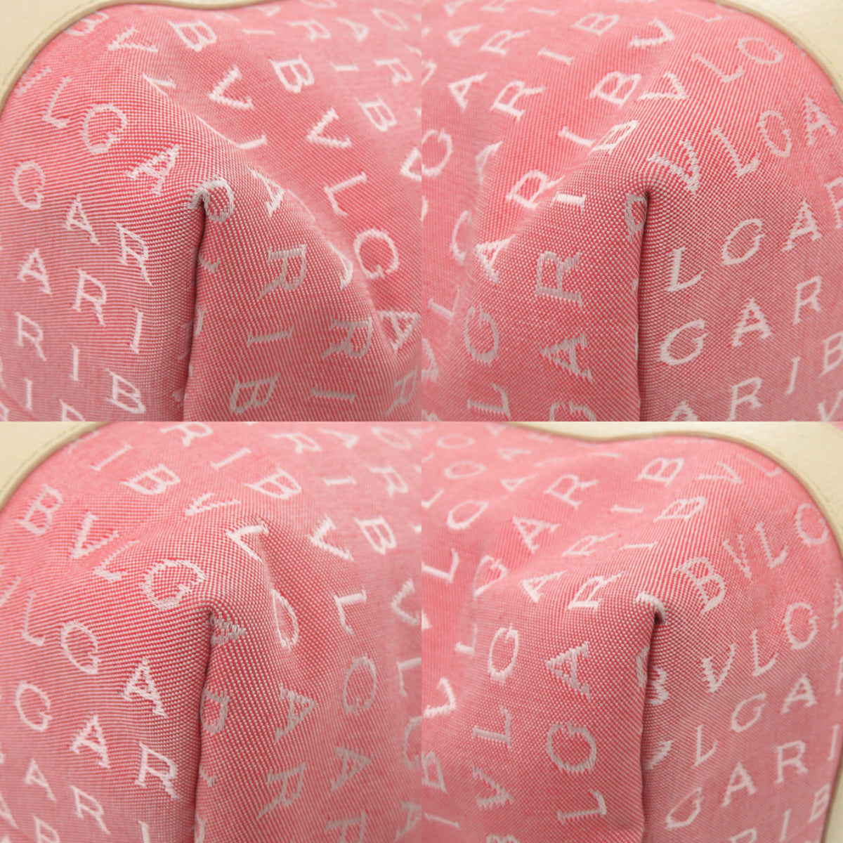 Bvlgari Pink Canvas Leather Tote Bag (Pre-Owned)