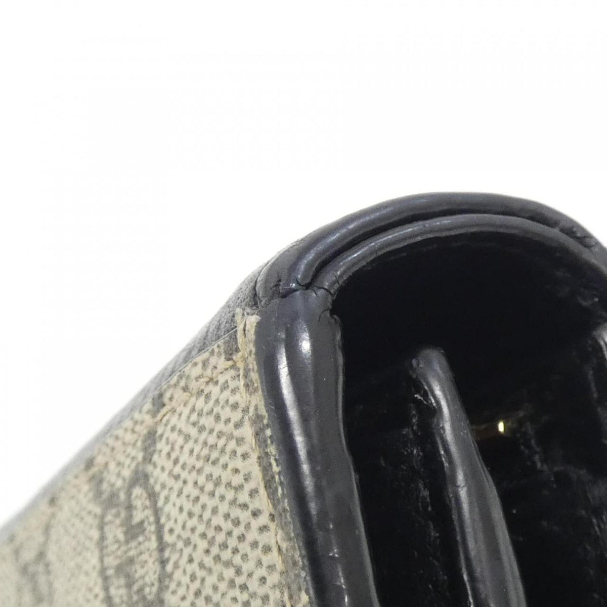 Gucci Beige Black Gg Supreme Leather Wallet (Bi-Fold) (Pre-Owned)