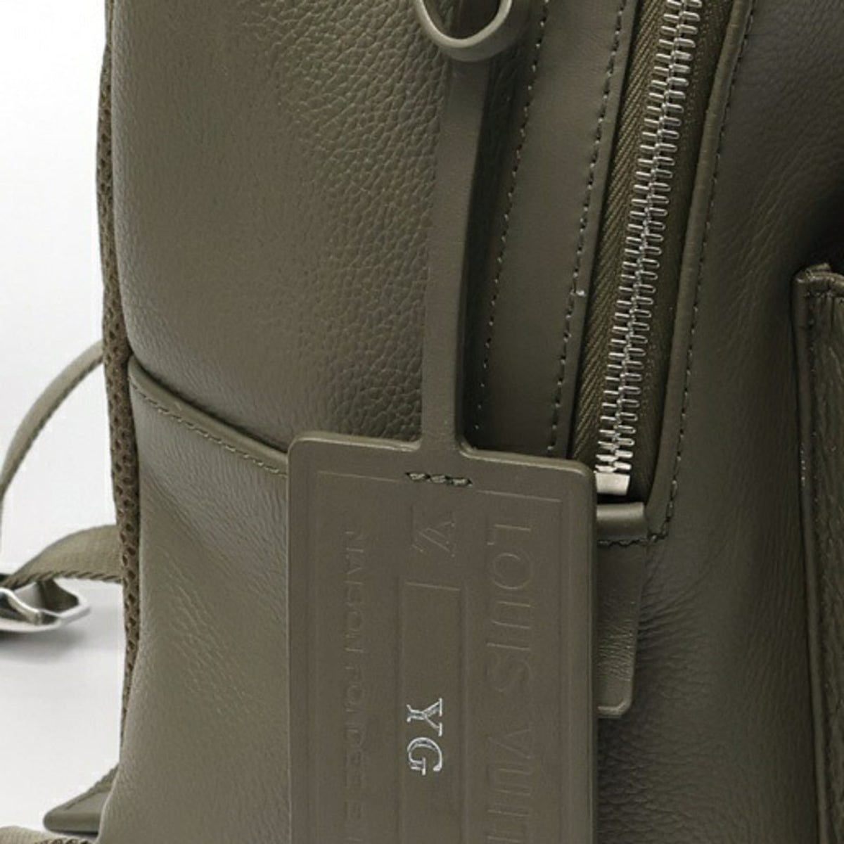 Louis Vuitton Khaki Leather Backpack (Pre-Owned)