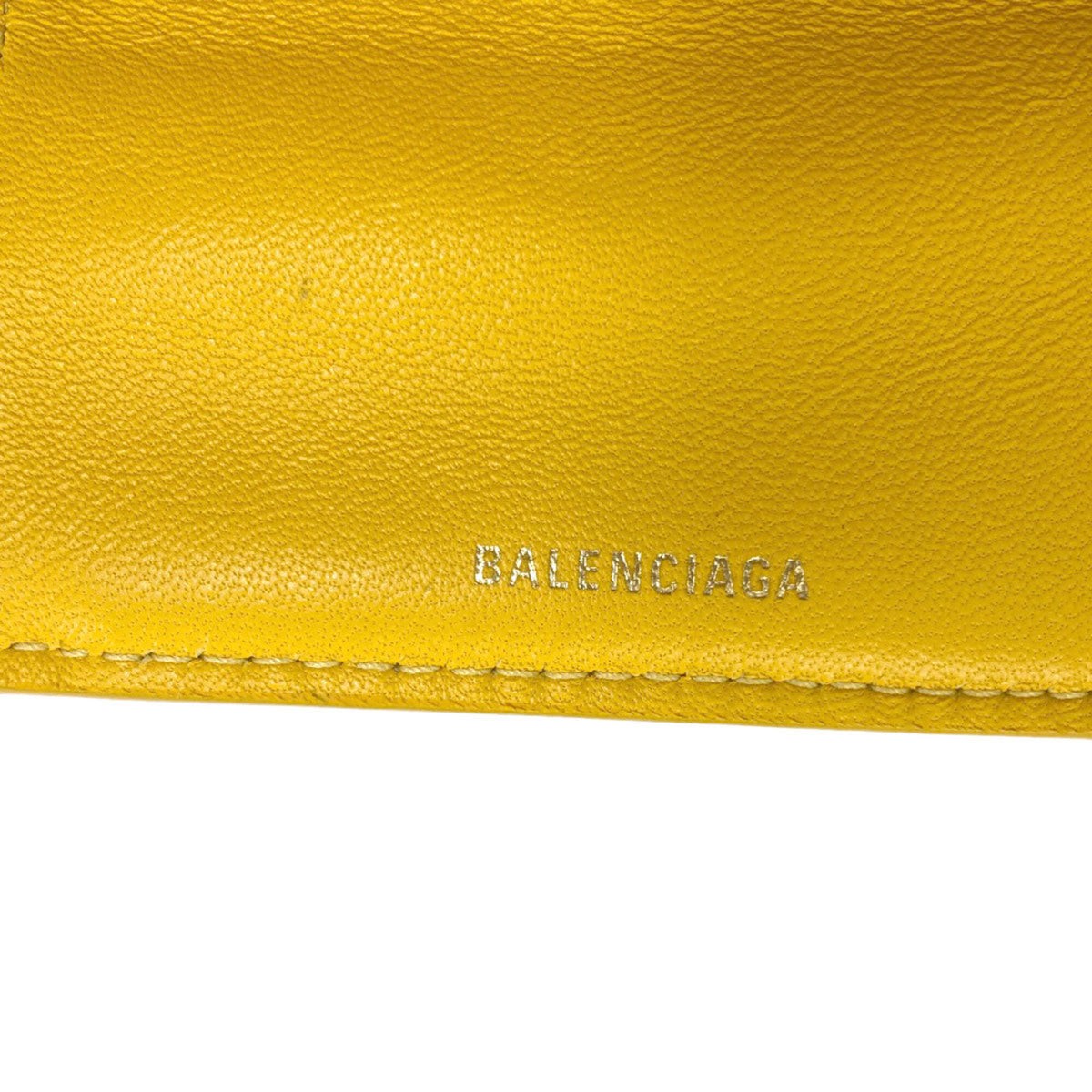 Balenciaga Yellow Leather Wallet (Tri-Fold) (Pre-Owned)