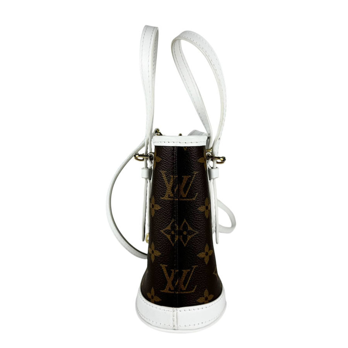 Louis Vuitton Brown Monogram White Monogram Leather Shoulder Bag (Pre-Owned)