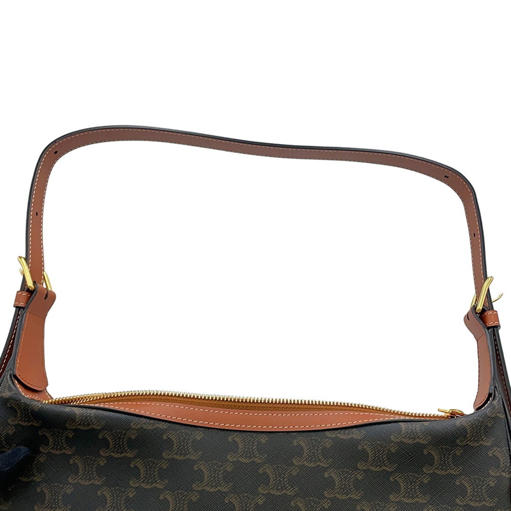 Celine Brown Dark Brown Pvc Leather Handbag Shoulder Bag (Pre-Owned)