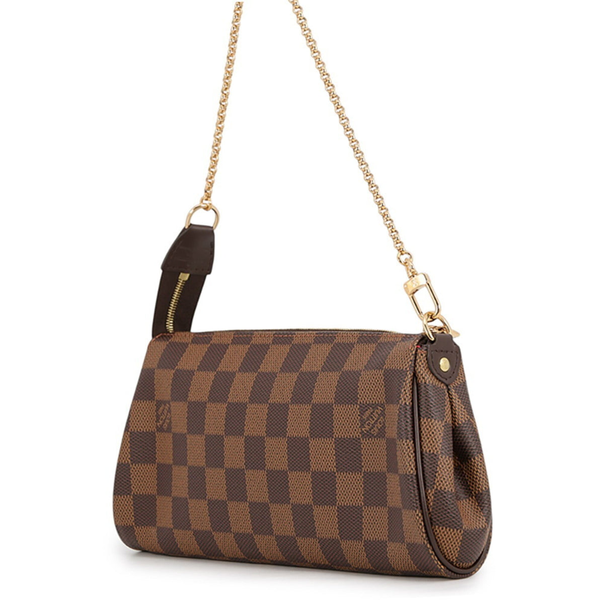 Louis Vuitton Ebene Red Color Damier Canvas Pouch Shoulder Bag (Pre-Owned)