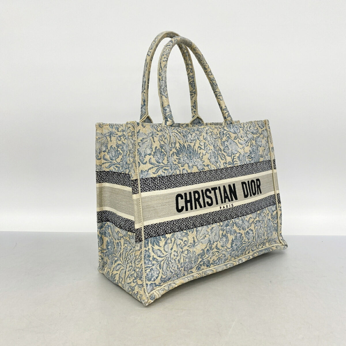 Christian Dior Light Blue Canvas Tote Bag (Pre-Owned)