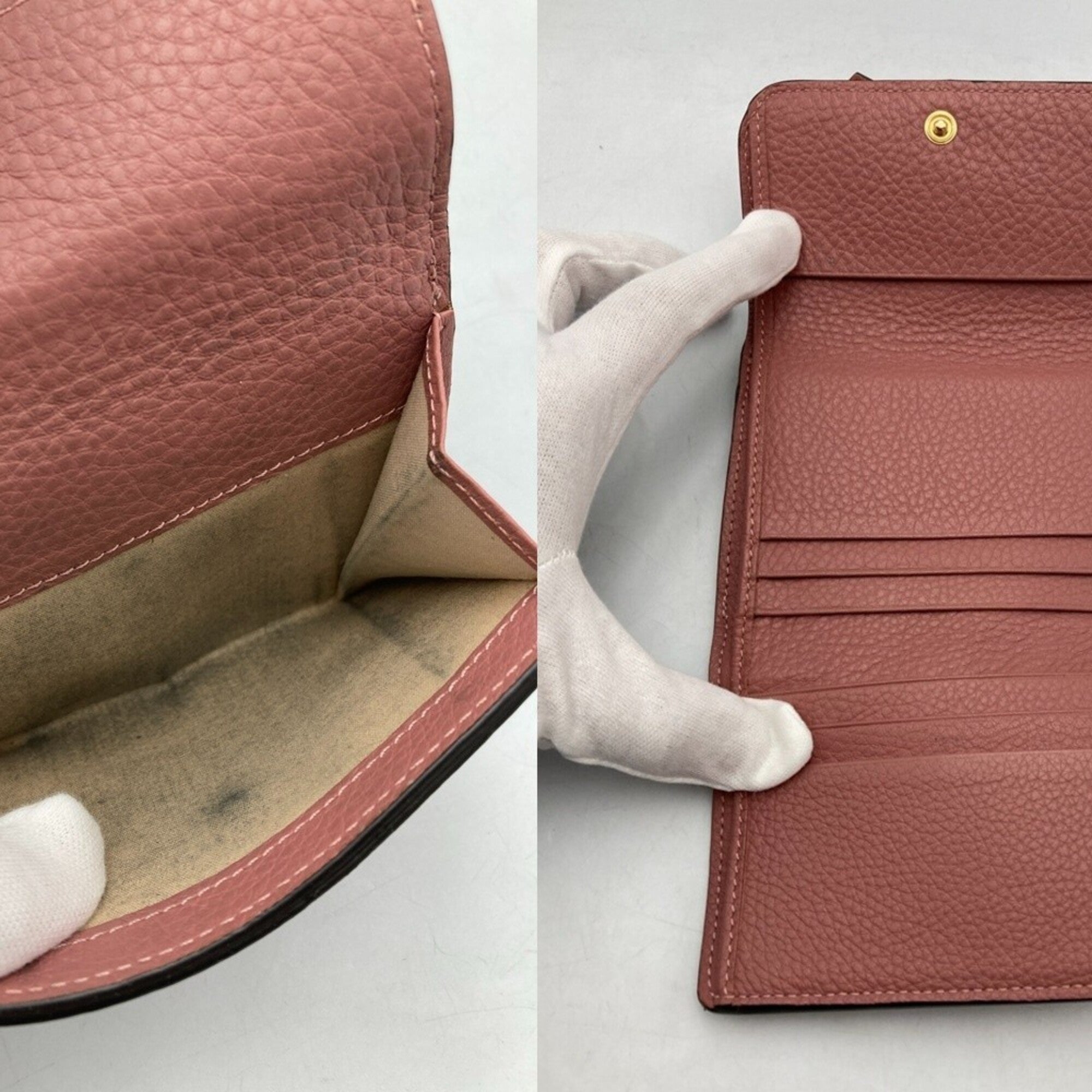 Chloé Pink Leather Wallet (Tri-Fold) (Pre-Owned)