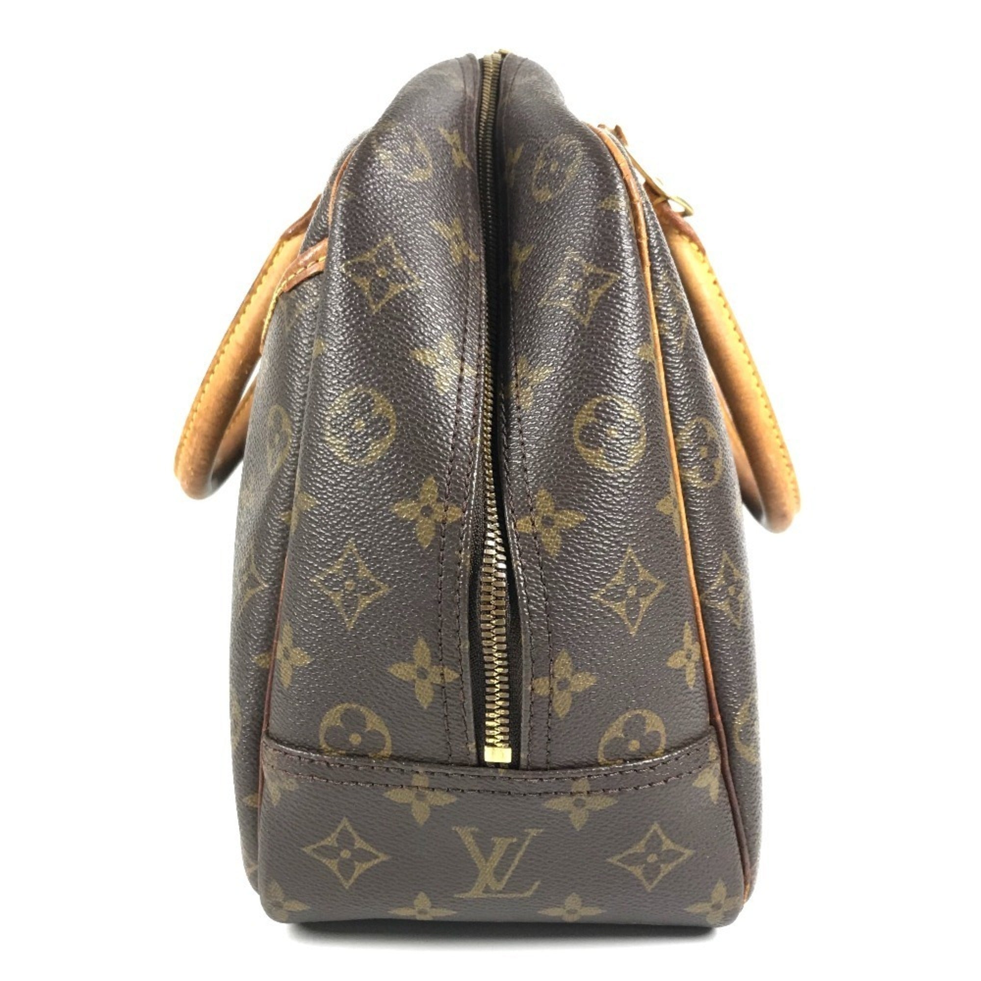 Louis Vuitton Brown Monogram Canvas Boston Bag Handbag Tote Bag (Pre-Owned)