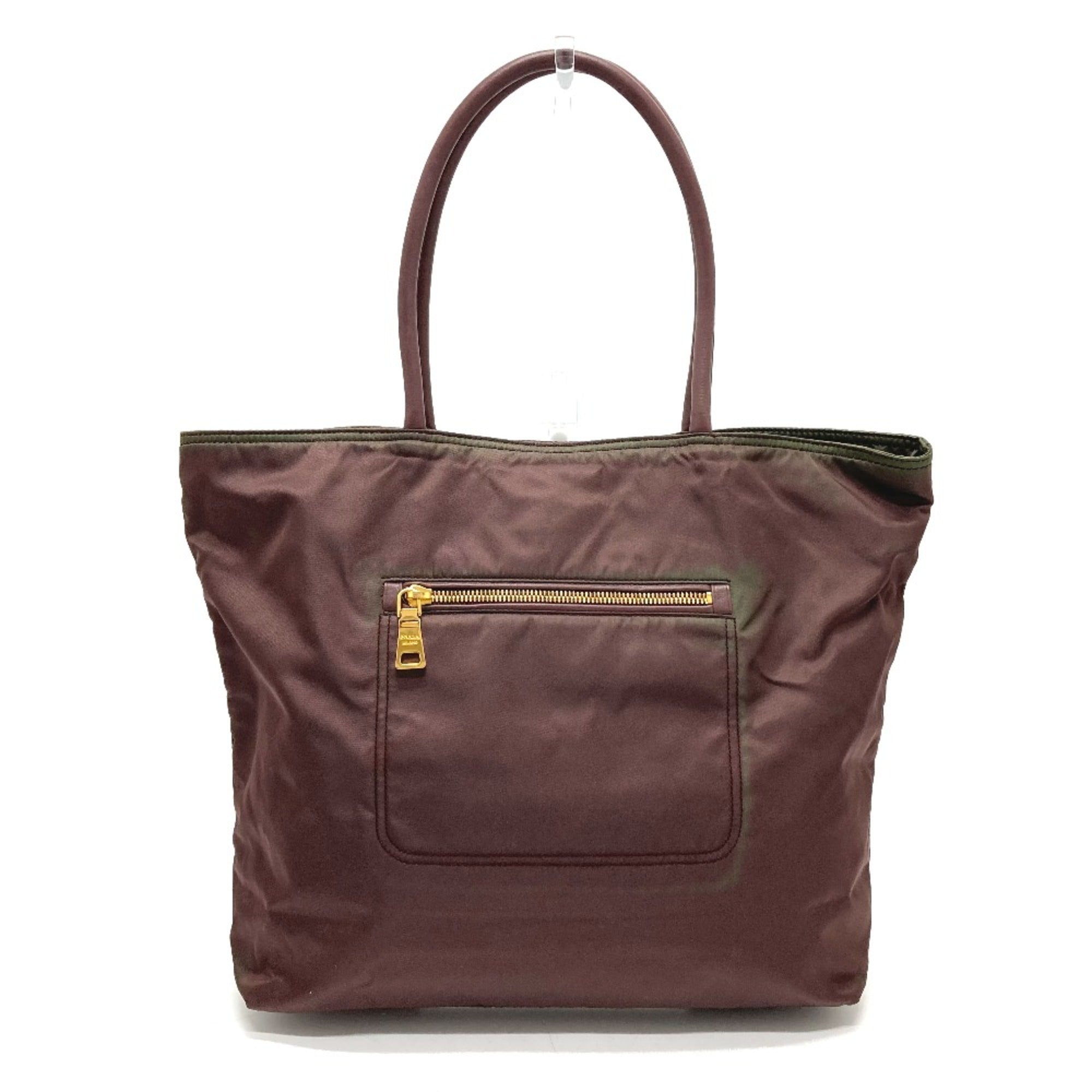 Prada Purple Leather Tote Bag (Pre-Owned)