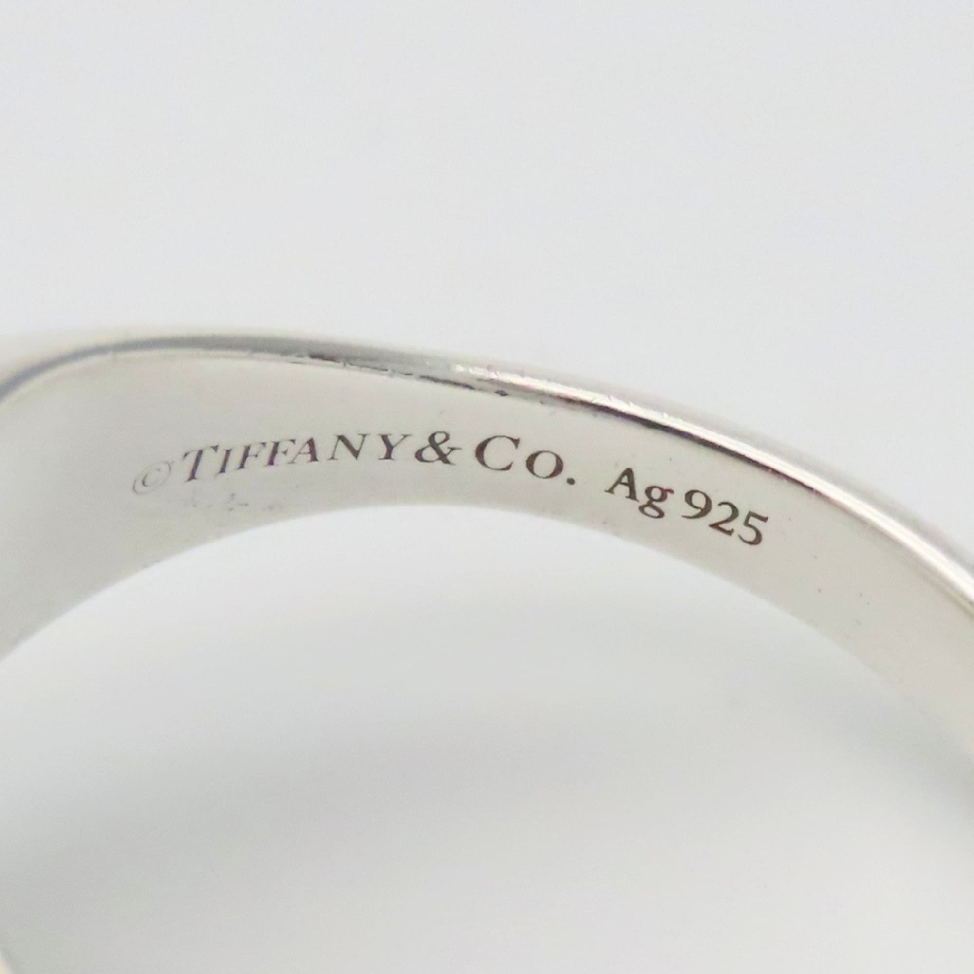 Tiffany Heart Silver Silver 925 Band Ring (Pre-Owned)