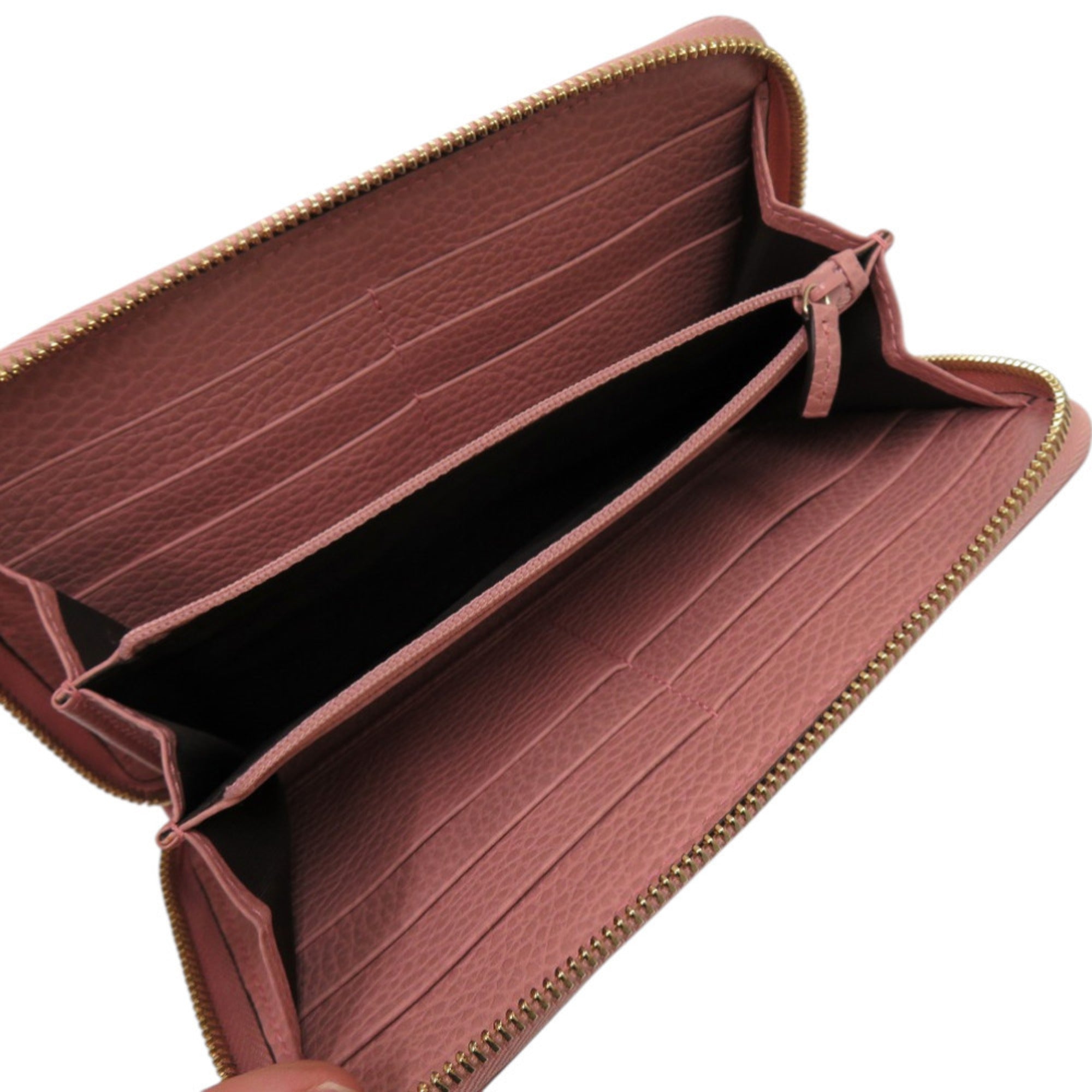 Gucci Beige Dusty Pink Gg Supreme Canvas Long Wallet (Bi-Fold) (Pre-Owned)