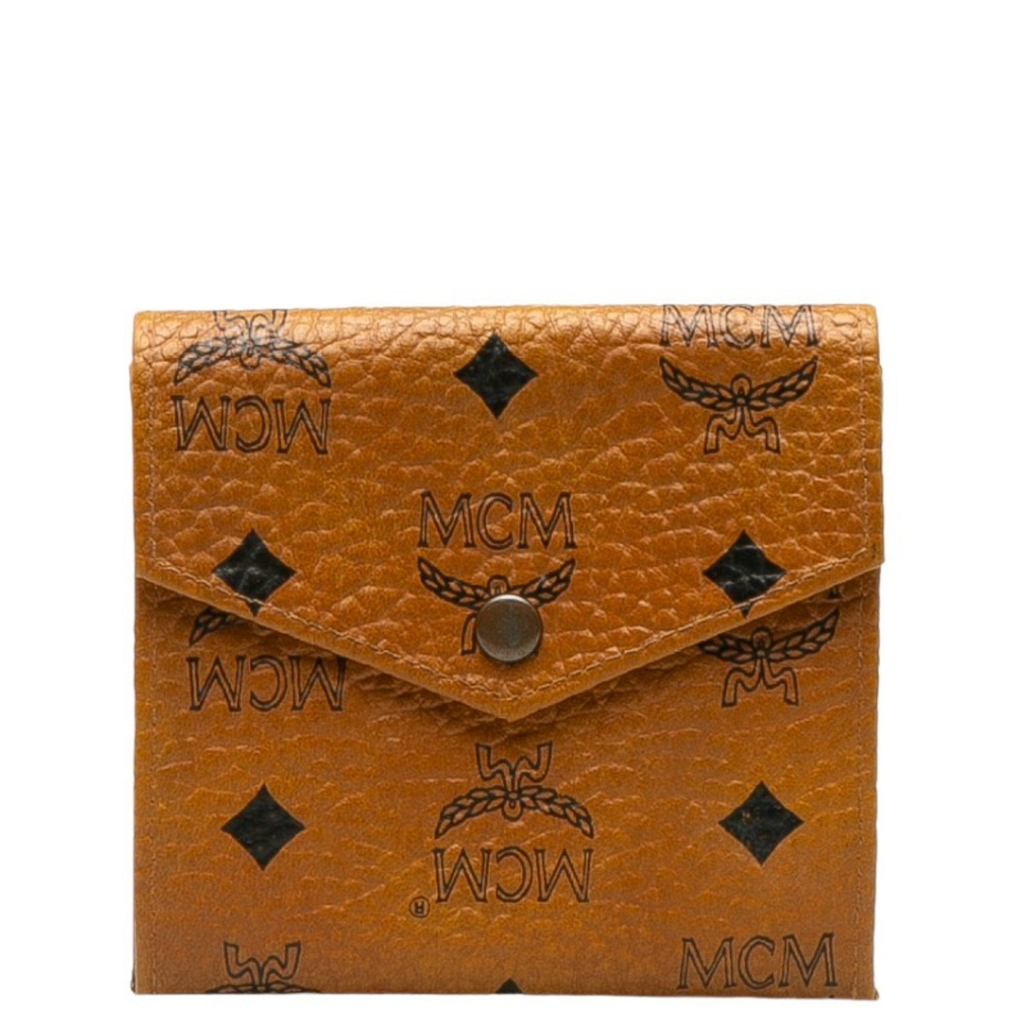 Mcm Brown Pvc Leather Wallet (Tri-Fold) (Pre-Owned)