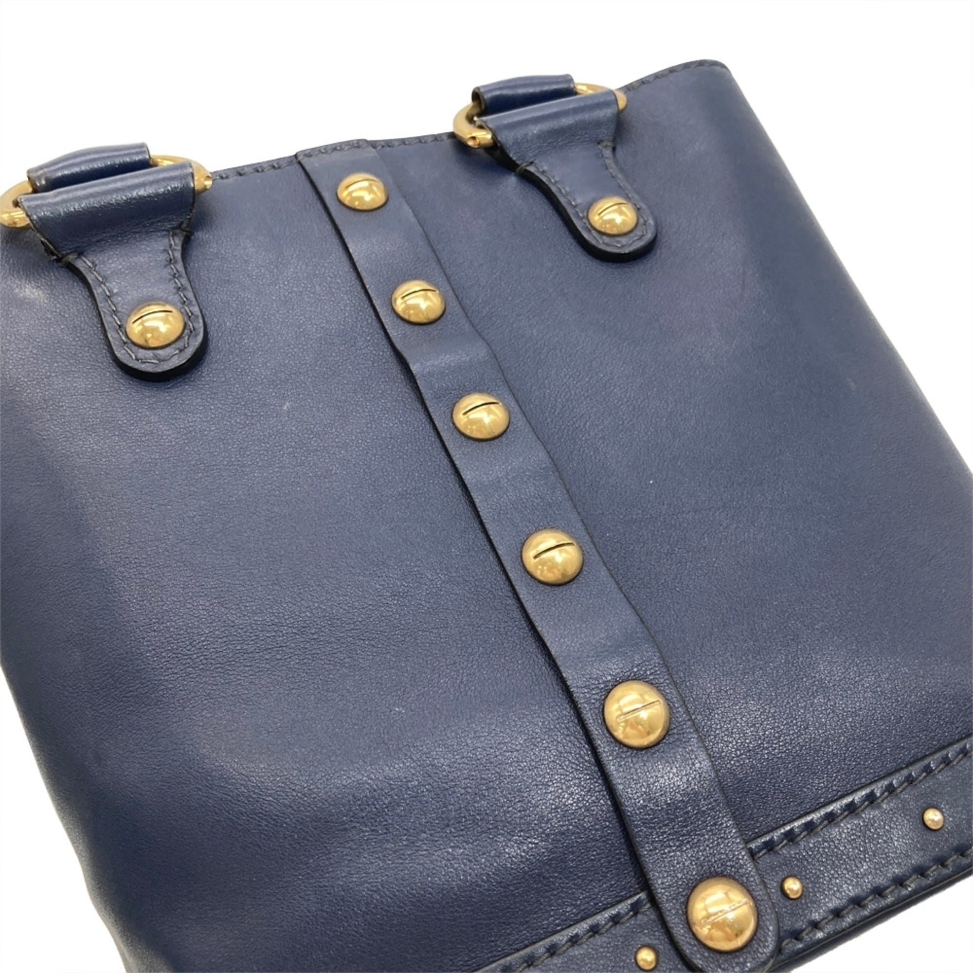 Christian Dior Navy Leather Handbag (Pre-Owned)