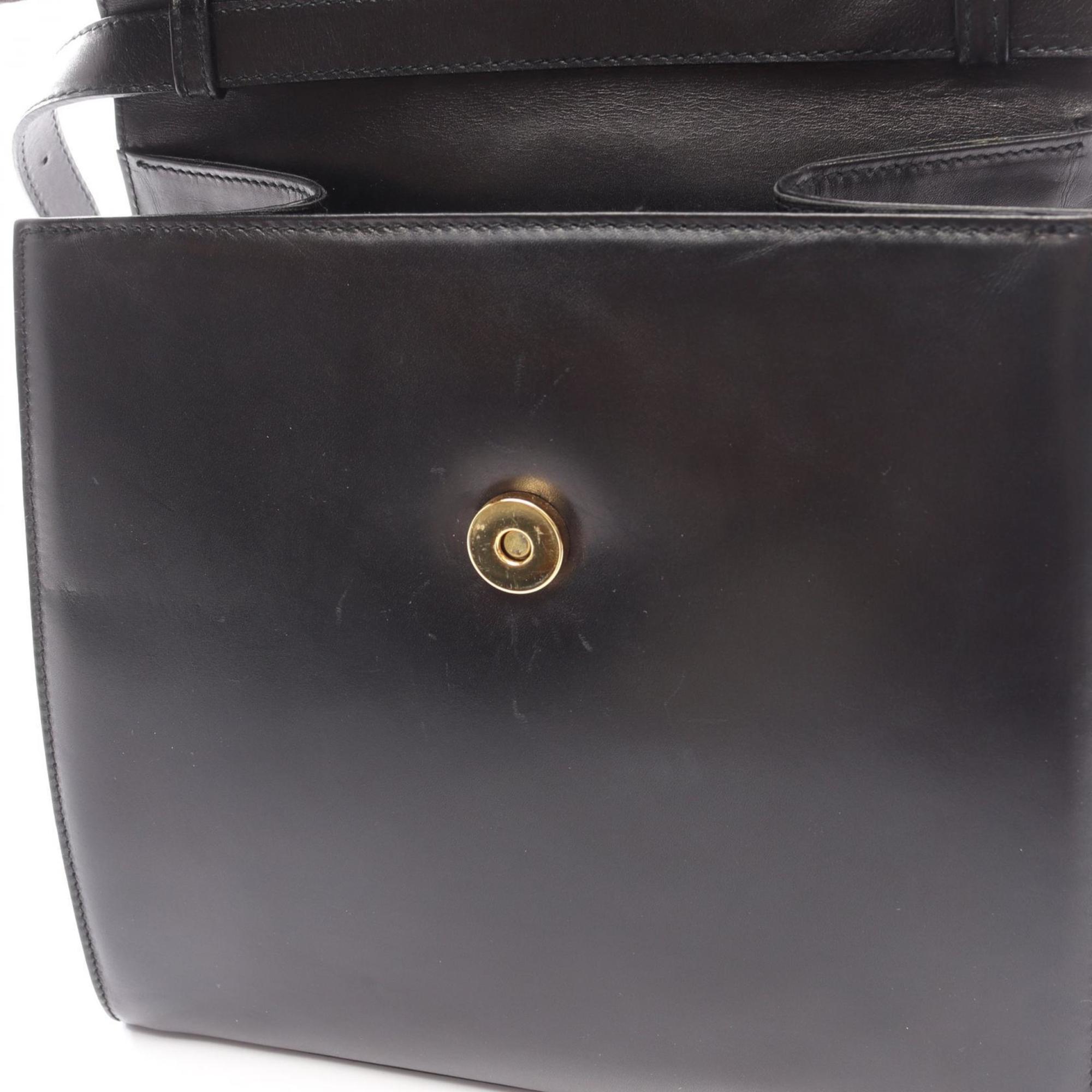 Salvatore Ferragamo Black Leather Handbag (Pre-Owned)