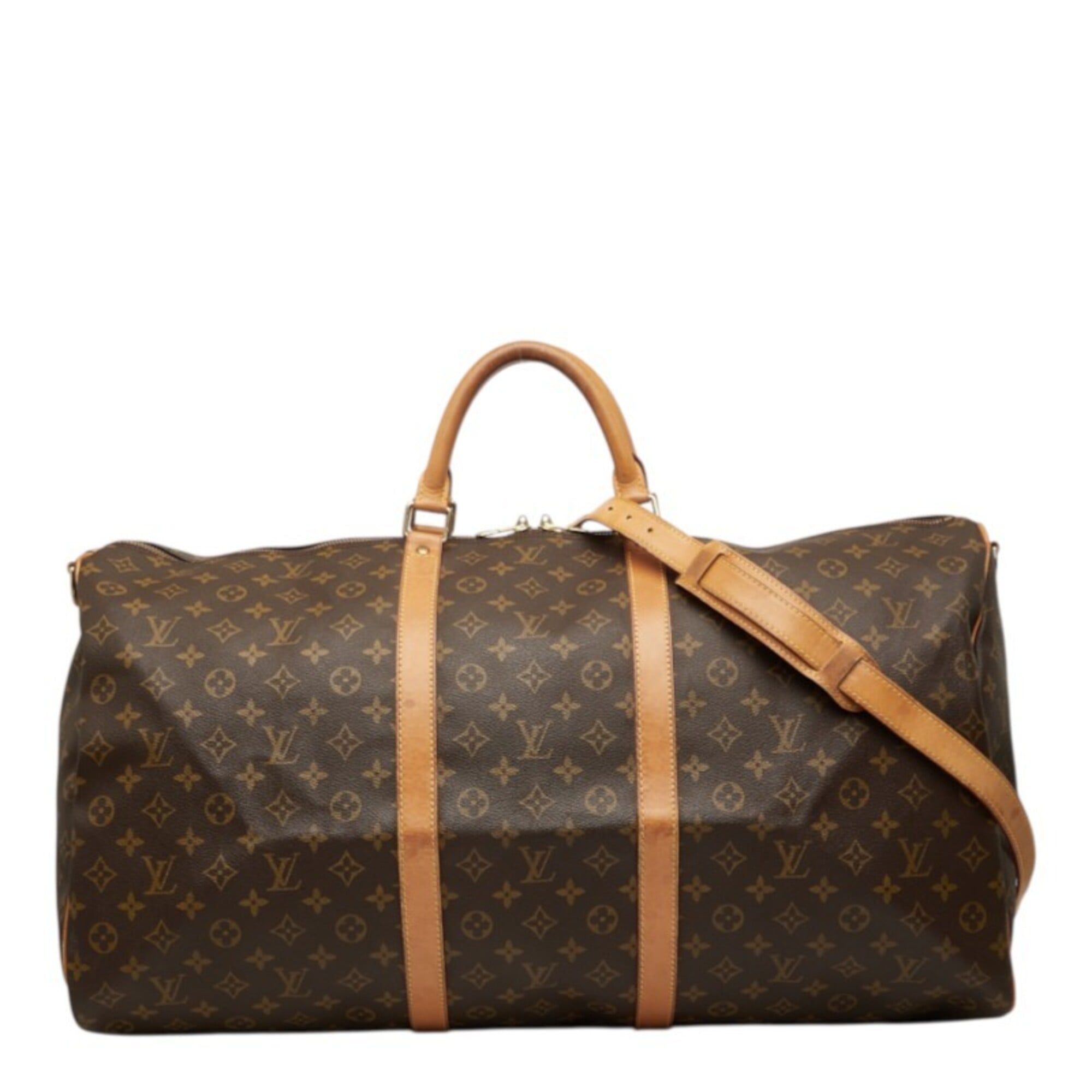 Louis Vuitton Monogram Brown Pvc Leather Boston Bag Shoulder Bag (Pre-Owned)