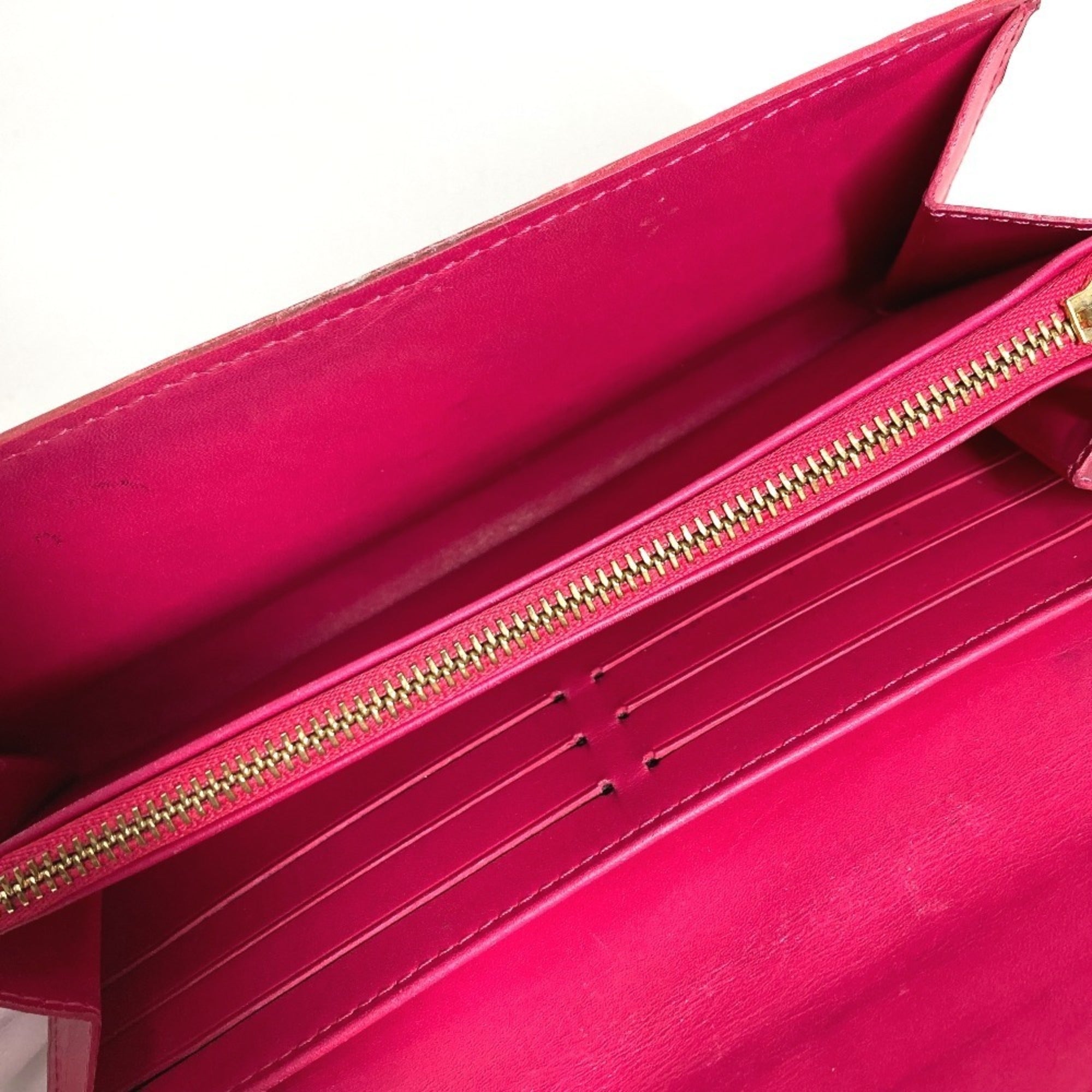 Louis Vuitton Galle Pink Rose Pop Monogram Vernis Long Wallet (Bi-Fold) (Pre-Owned)