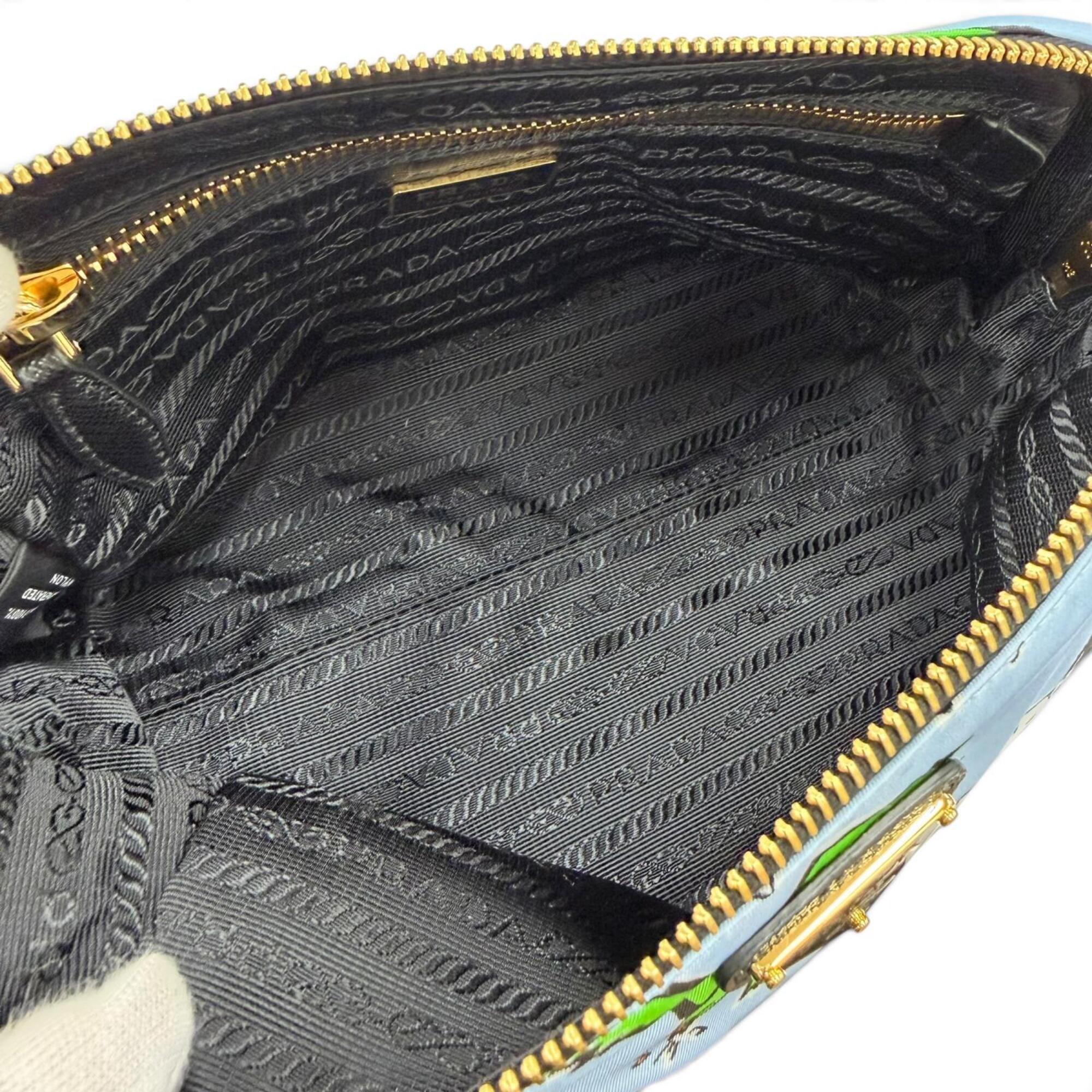 Prada Blue Nylon Pouch (Pre-Owned)