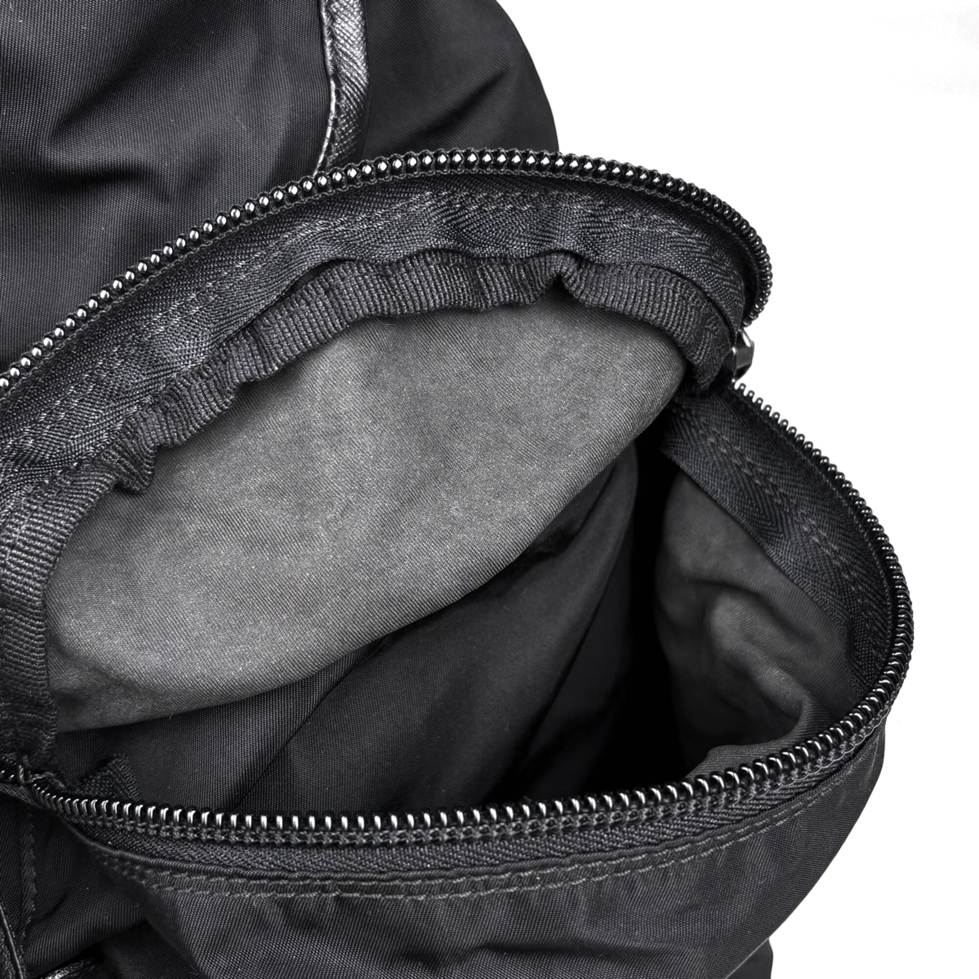 Prada Black Nylon Leather Backpack (Pre-Owned)
