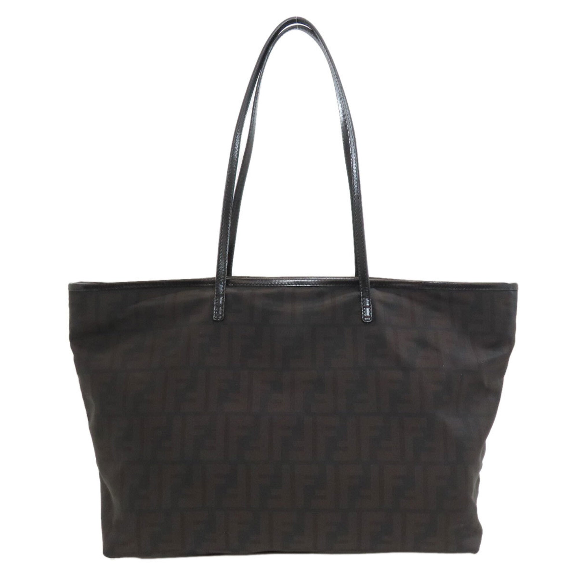 Fendi Zucca Black Brown Nylon Tote Bag (Pre-Owned)