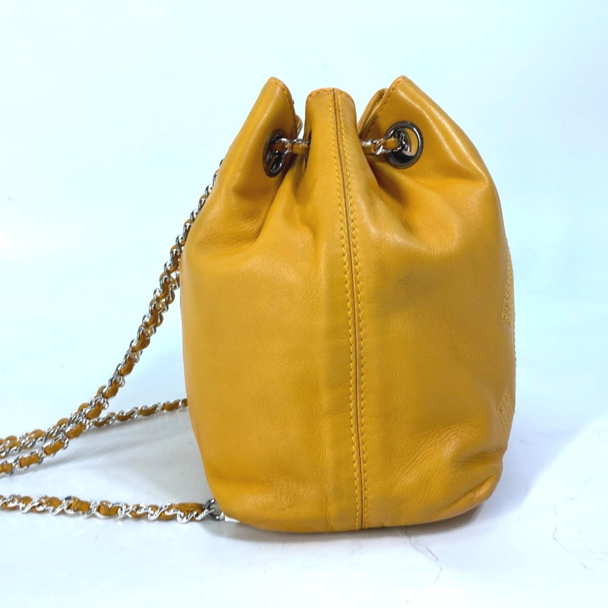 Chanel Yellow Leather Backpack (Pre-Owned)