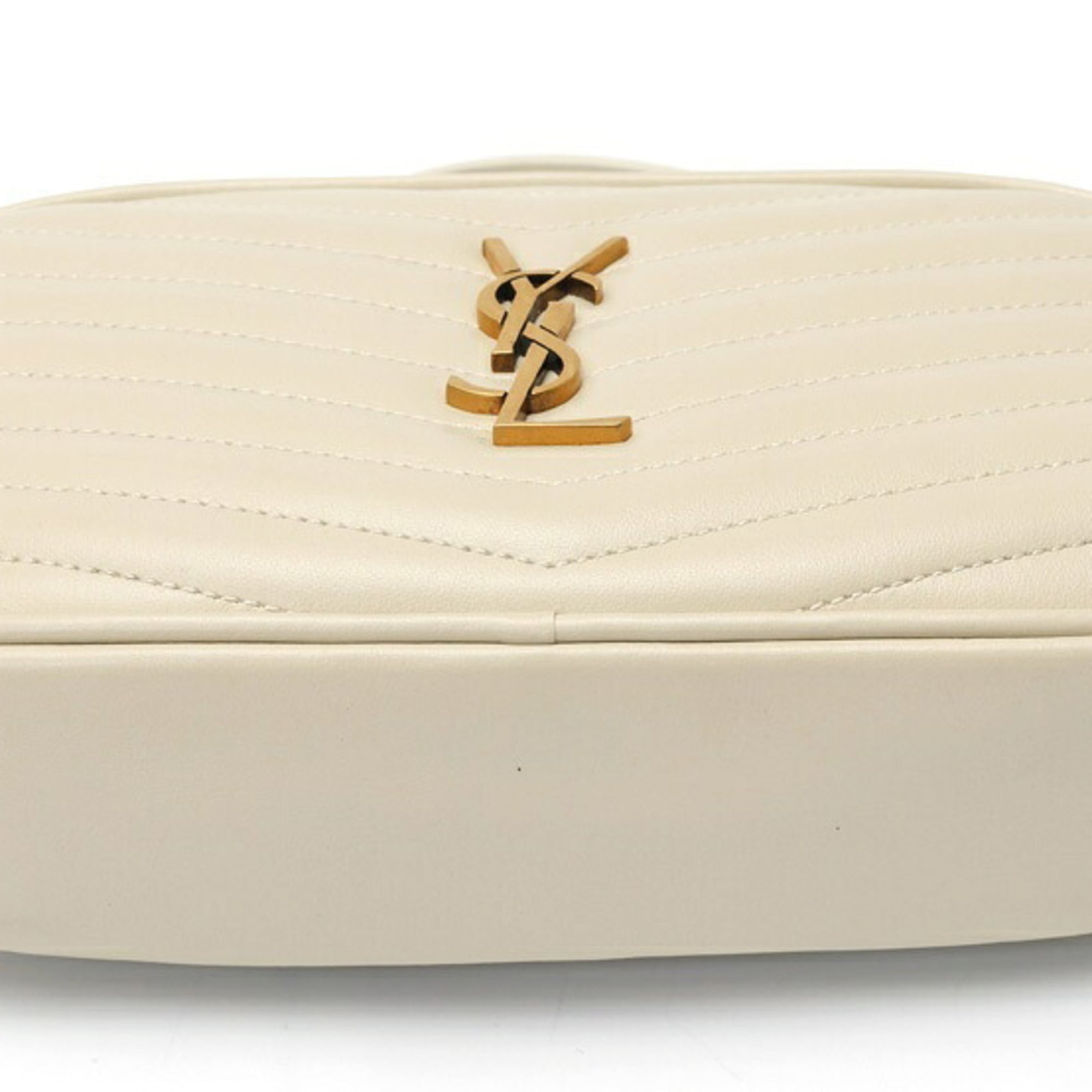 Saint Laurent Ivory White Leather Shoulder Bag (Pre-Owned)