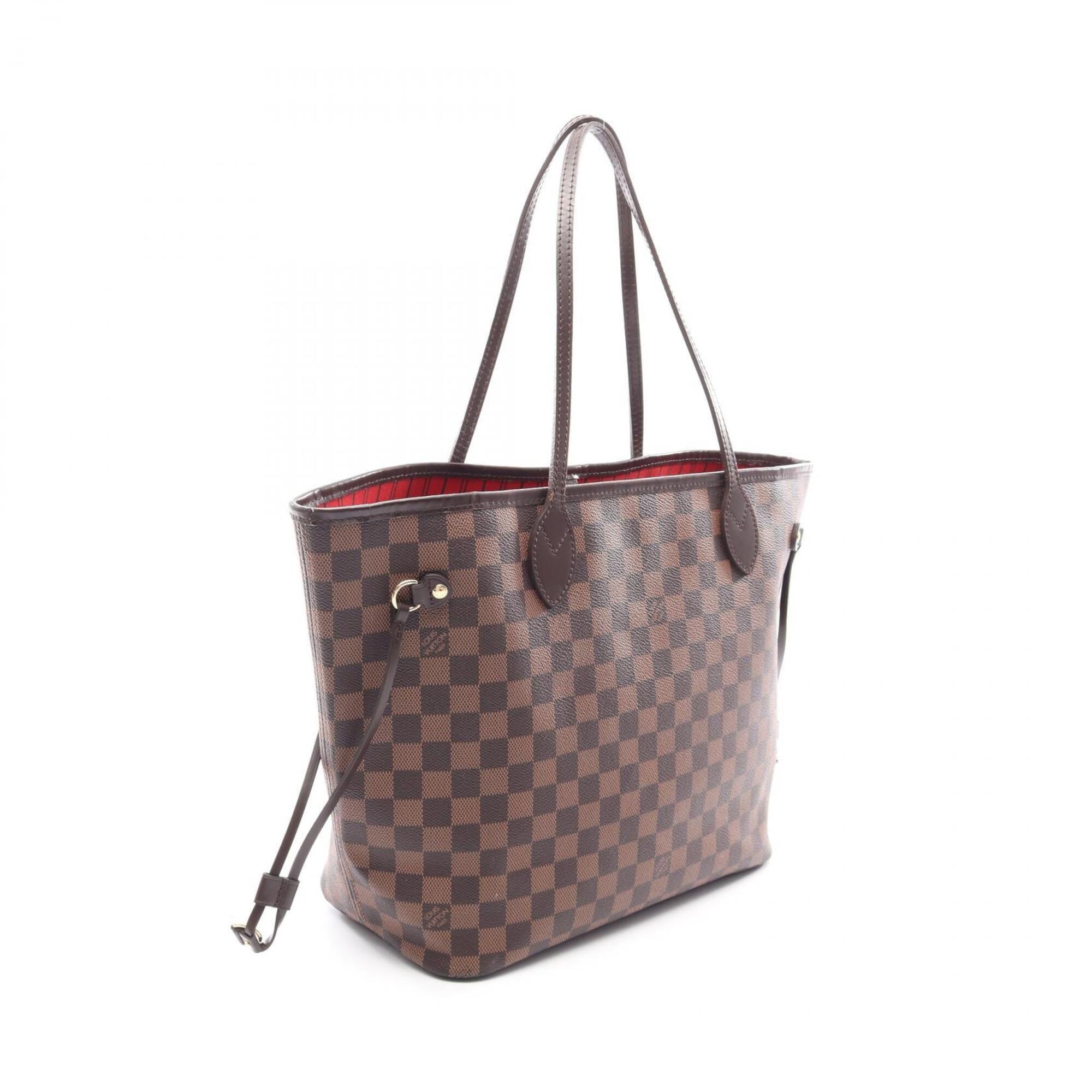 Louis Vuitton Brown Ebene Coated Canvas Leather Handbag Tote Bag (Pre-Owned)