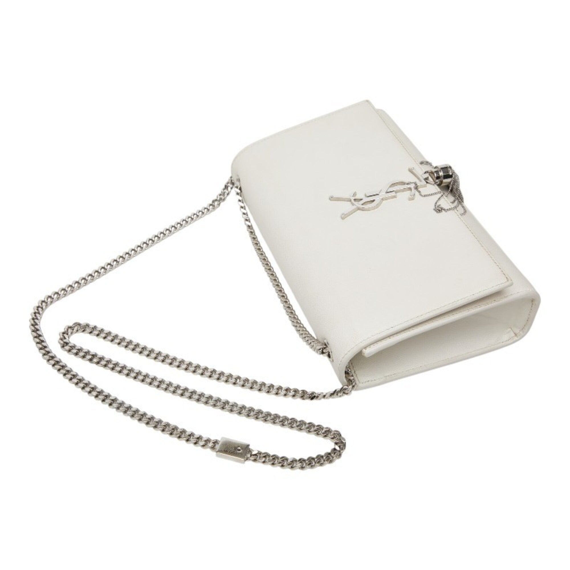 Saint Laurent Ivory White Leather Shoulder Bag (Pre-Owned)