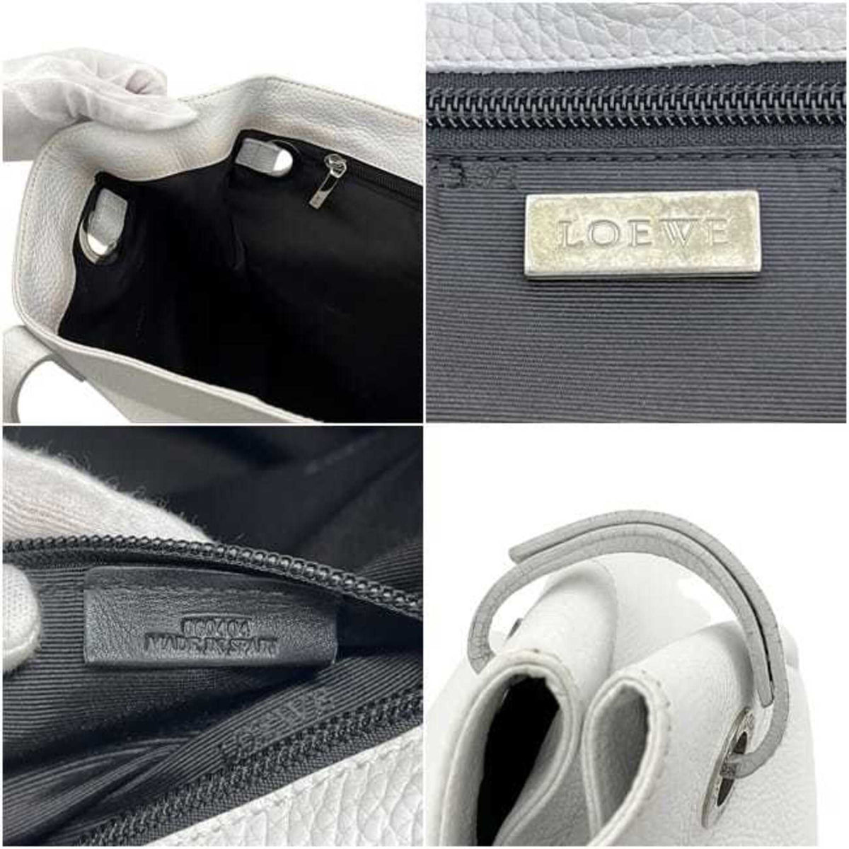 Loewe White Leather Tote Bag (Pre-Owned)