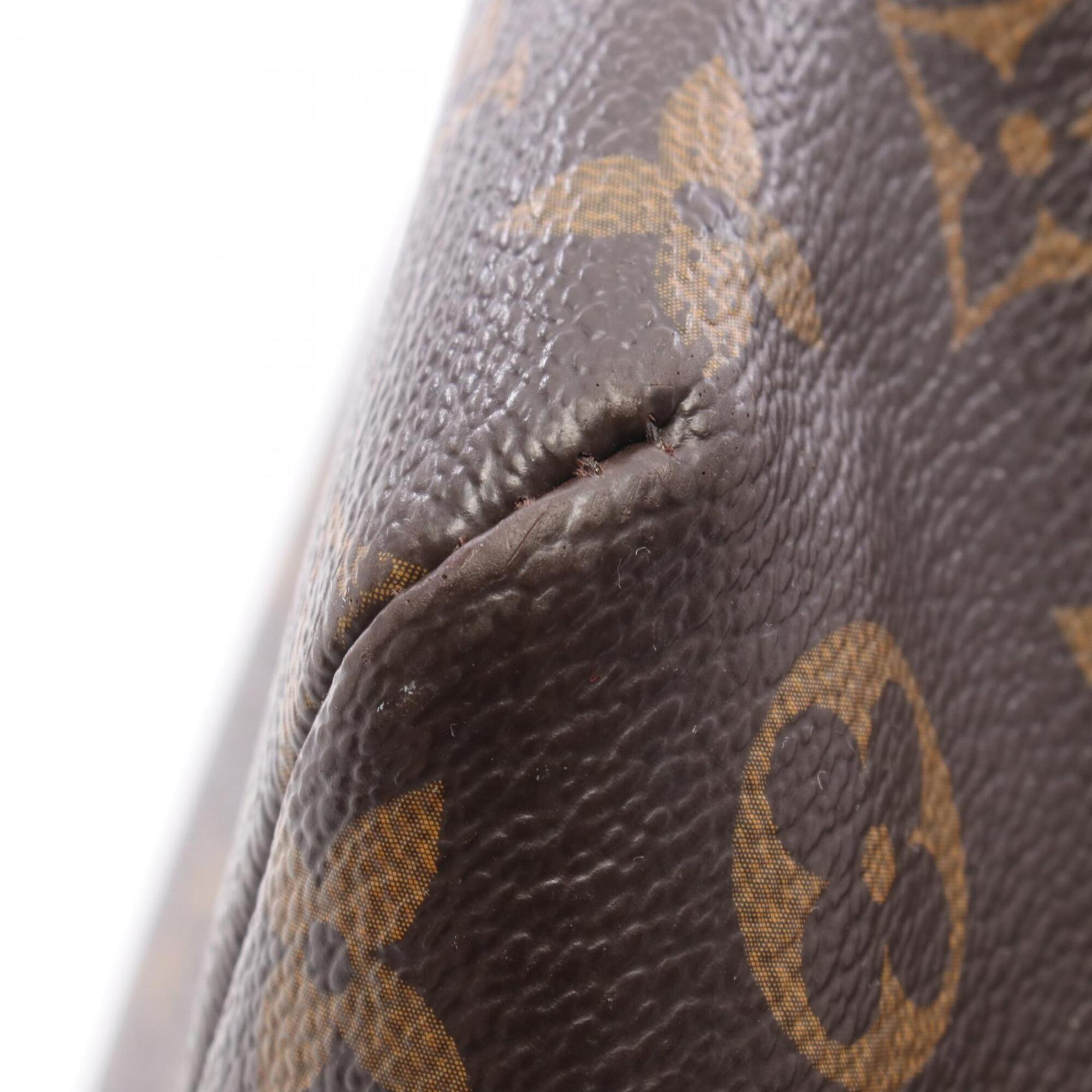 Louis Vuitton Brown Coated Canvas Leather Handbag Tote Bag (Pre-Owned)