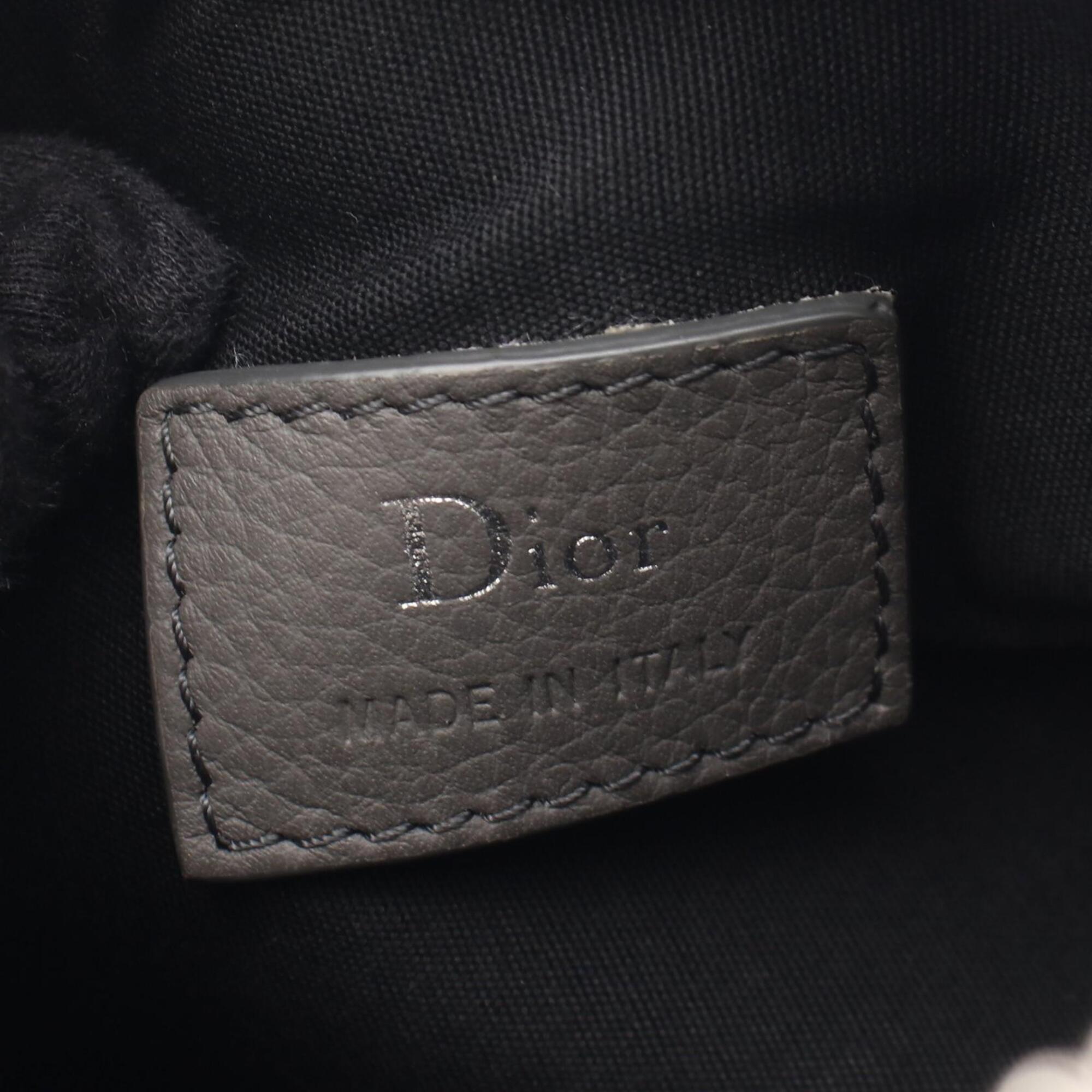 Dior Homme Gray Leather Handbag Shoulder Bag (Pre-Owned)