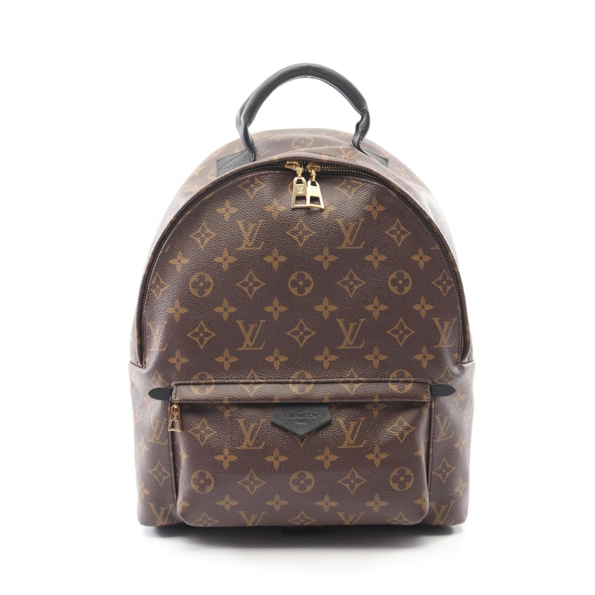 Louis Vuitton Brown Coated Canvas Leather Backpack Handbag (Pre-Owned)
