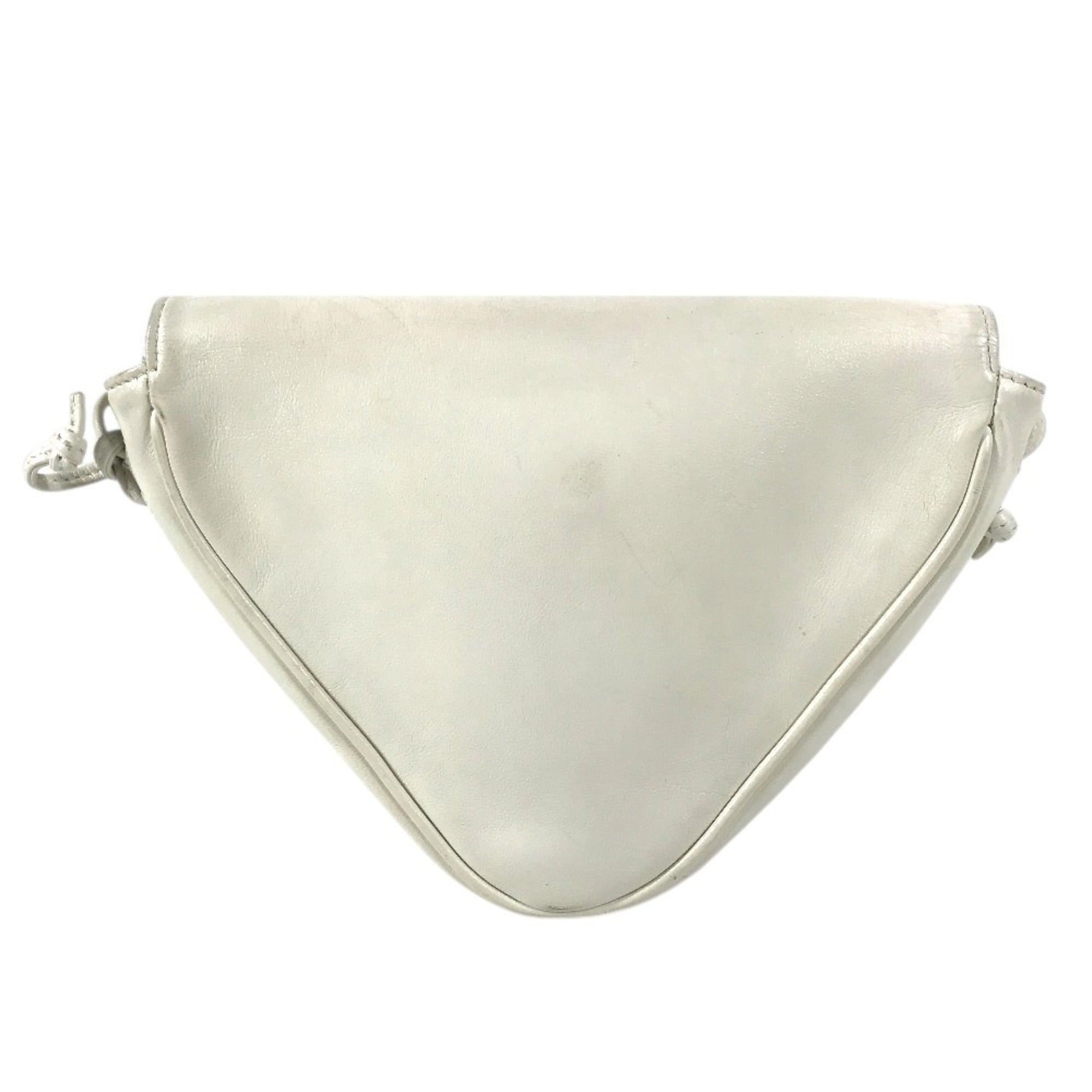 Celine Black White Leather Pochette Shoulder Bag (Pre-Owned)