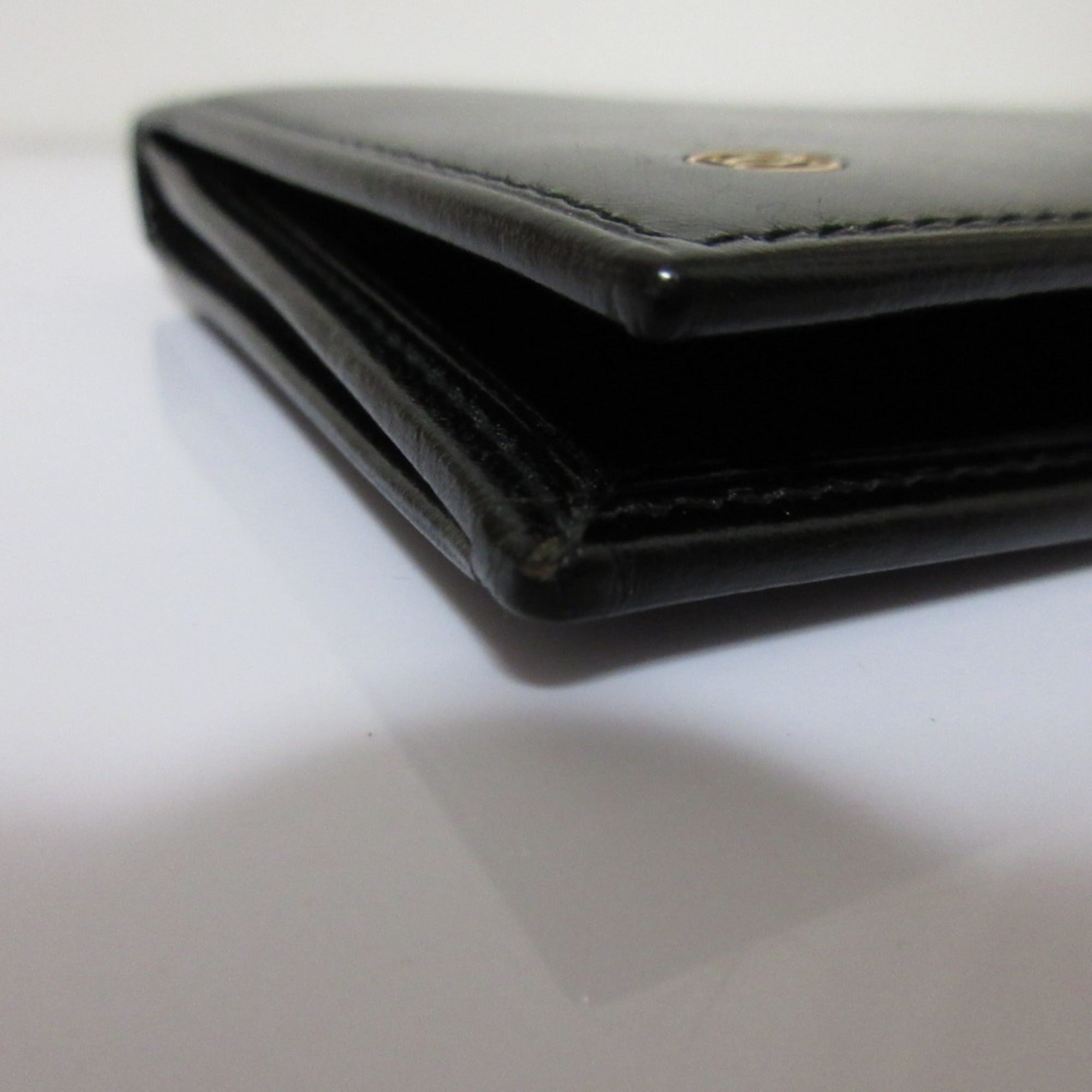 Cartier Black Leather Long Wallet (Bi-Fold) (Pre-Owned)