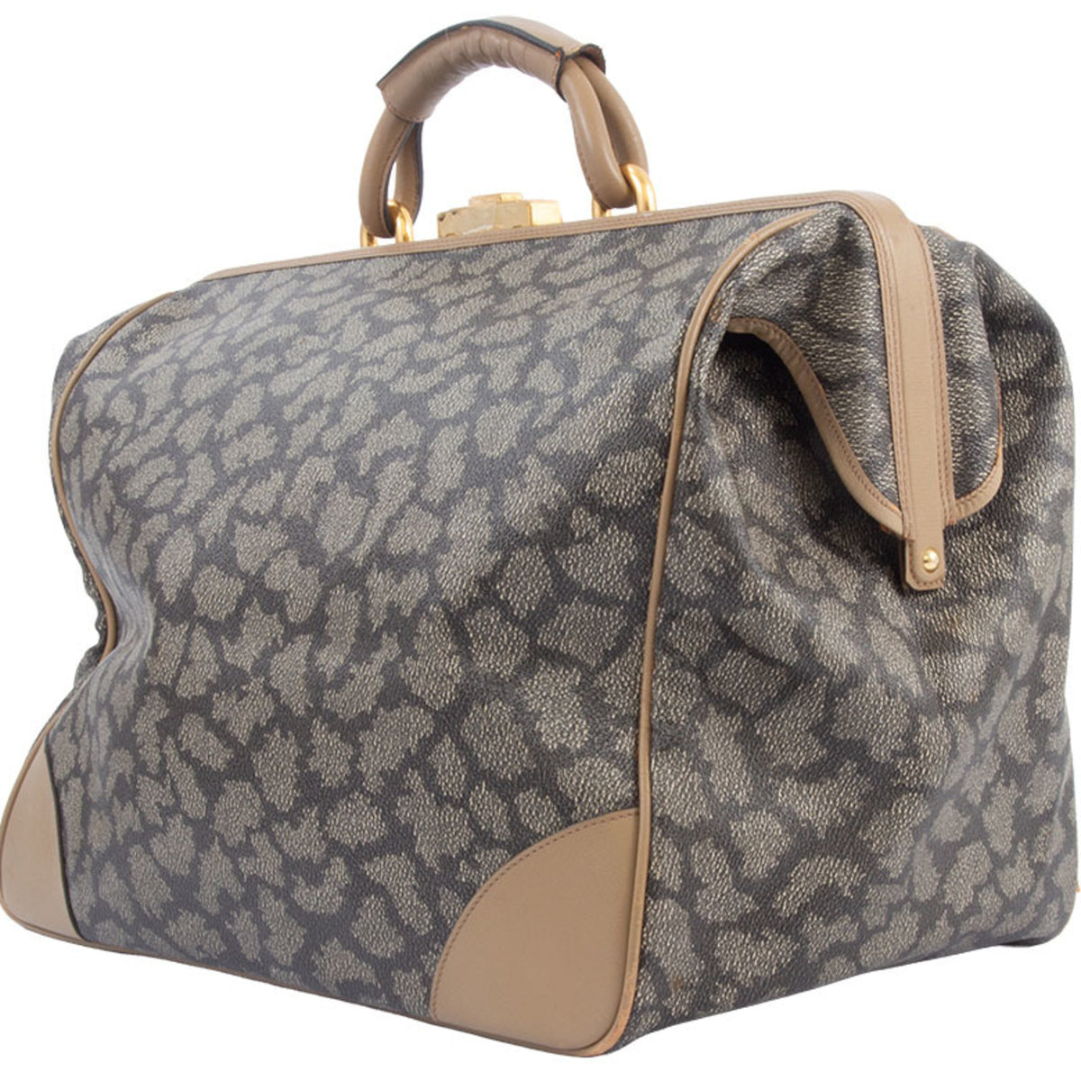 Yves Saint Laurent Beige Brown Pvc Handbag (Pre-Owned)