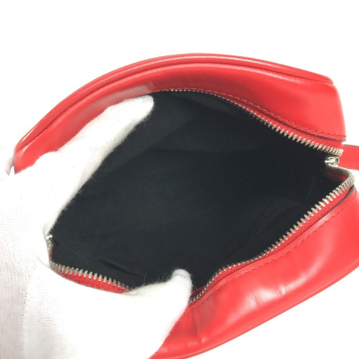Louis Vuitton Red Color White Epi Leather Pochette Shoulder Bag (Pre-Owned)