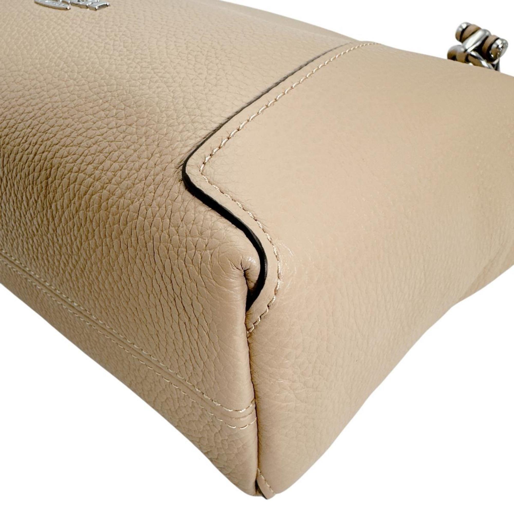 Coach Beige Leather Handbag (Pre-Owned)