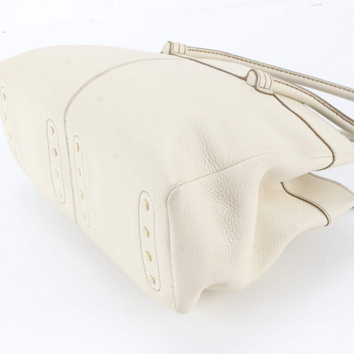 Tod's Ivory Leather Handbag Shoulder Bag Tote Bag (Pre-Owned)