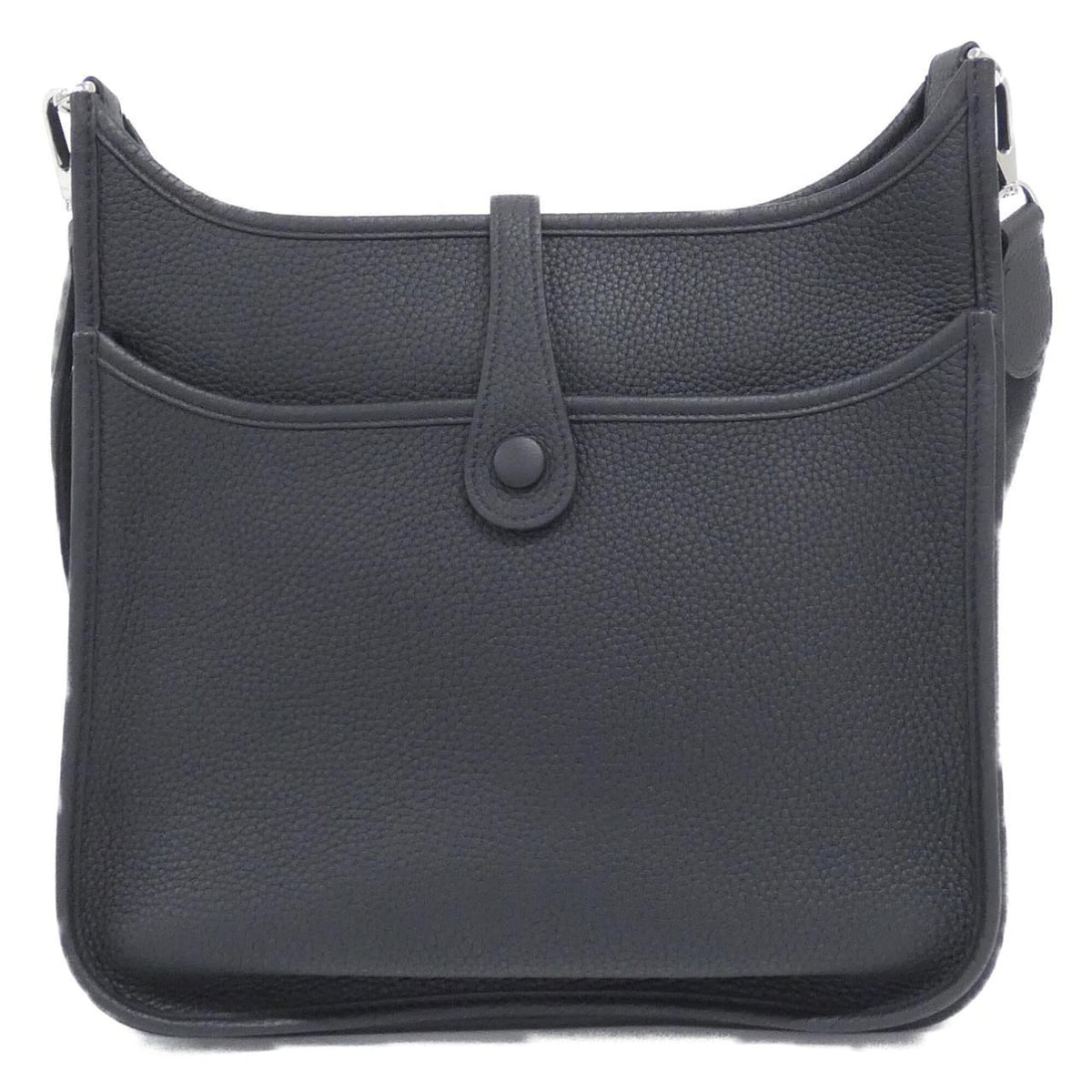 Hermes Black Taurillon Clemence Leather Shoulder Bag (Pre-Owned)