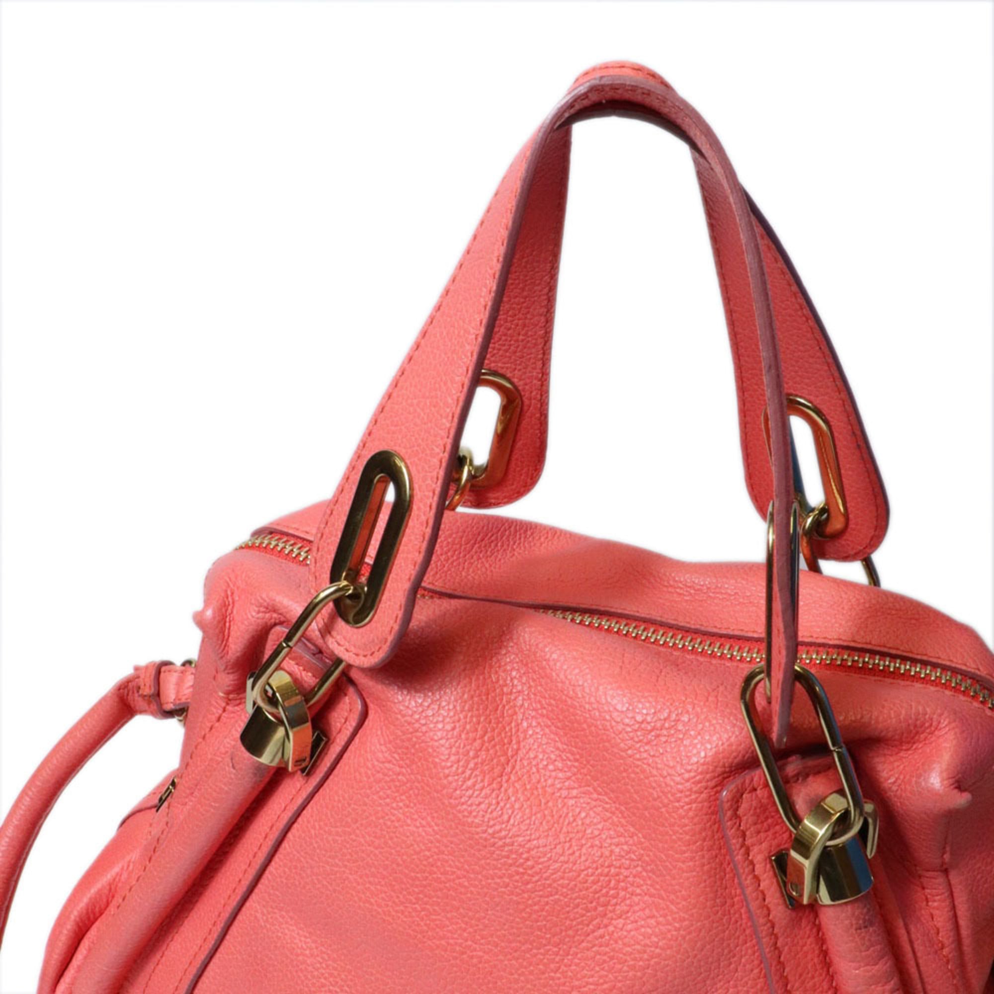 Chloé Pink Leather Shoulder Bag (Pre-Owned)