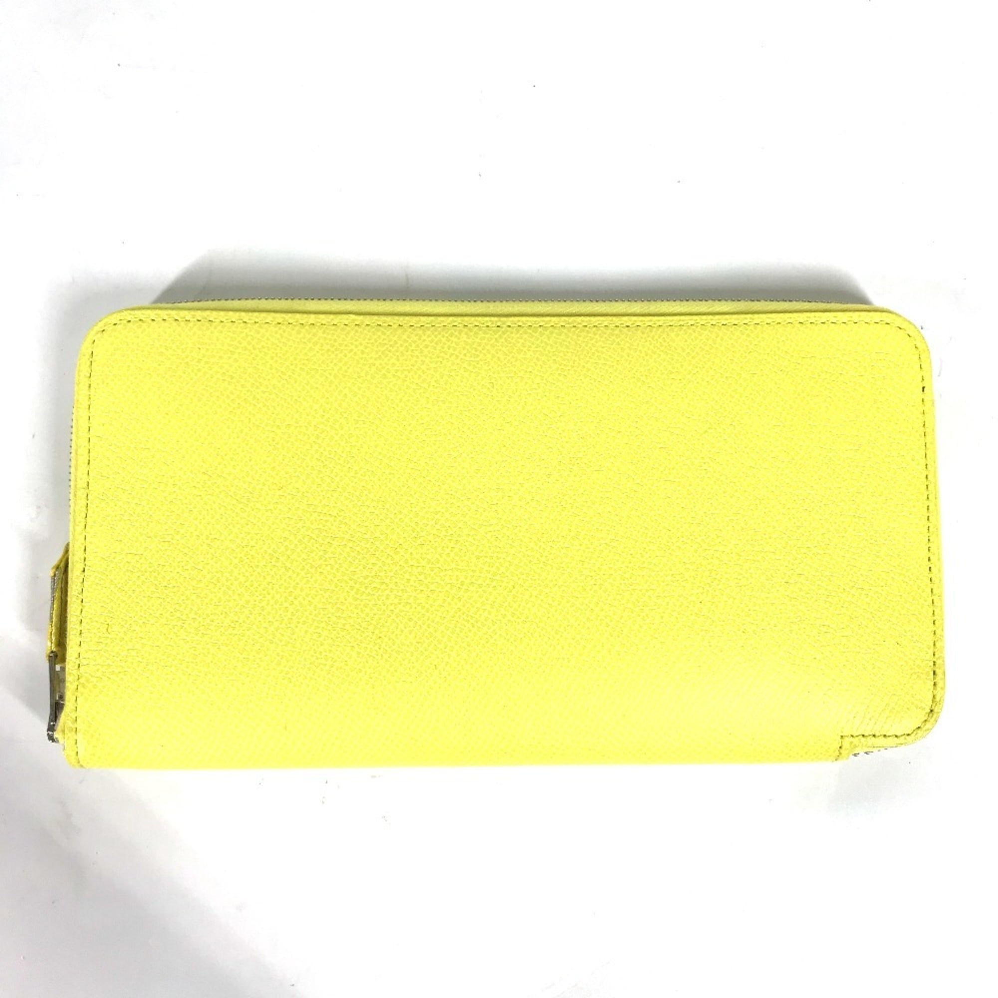 Hermes Silk'in Yellow Epsom Leather Long Wallet (Bi-Fold) (Pre-Owned)