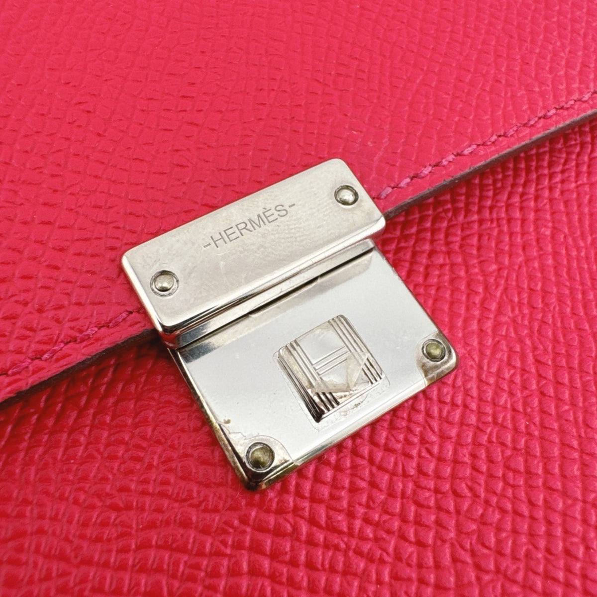 Hermes Pink Epsom Leather Wallet (Tri-Fold) (Pre-Owned)