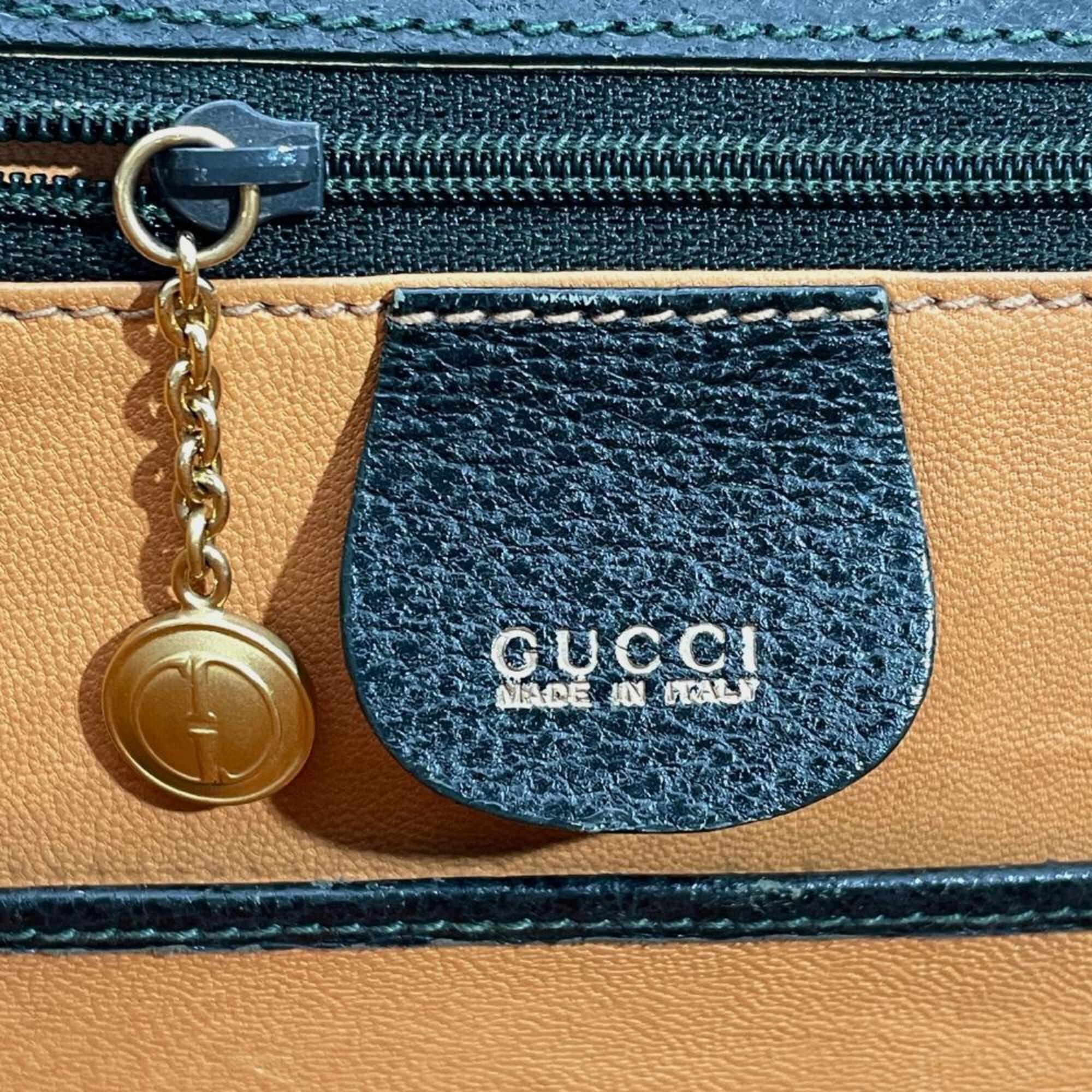 Gucci Green Leather Handbag (Pre-Owned)