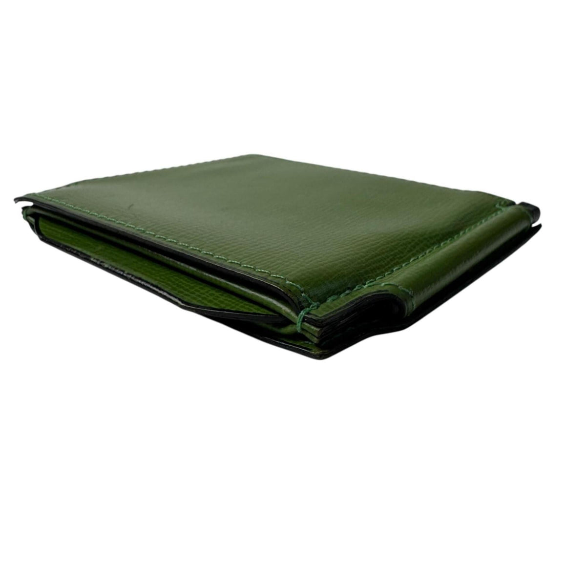 Valextra Glass Green Leather Money Clip (Pre-Owned)