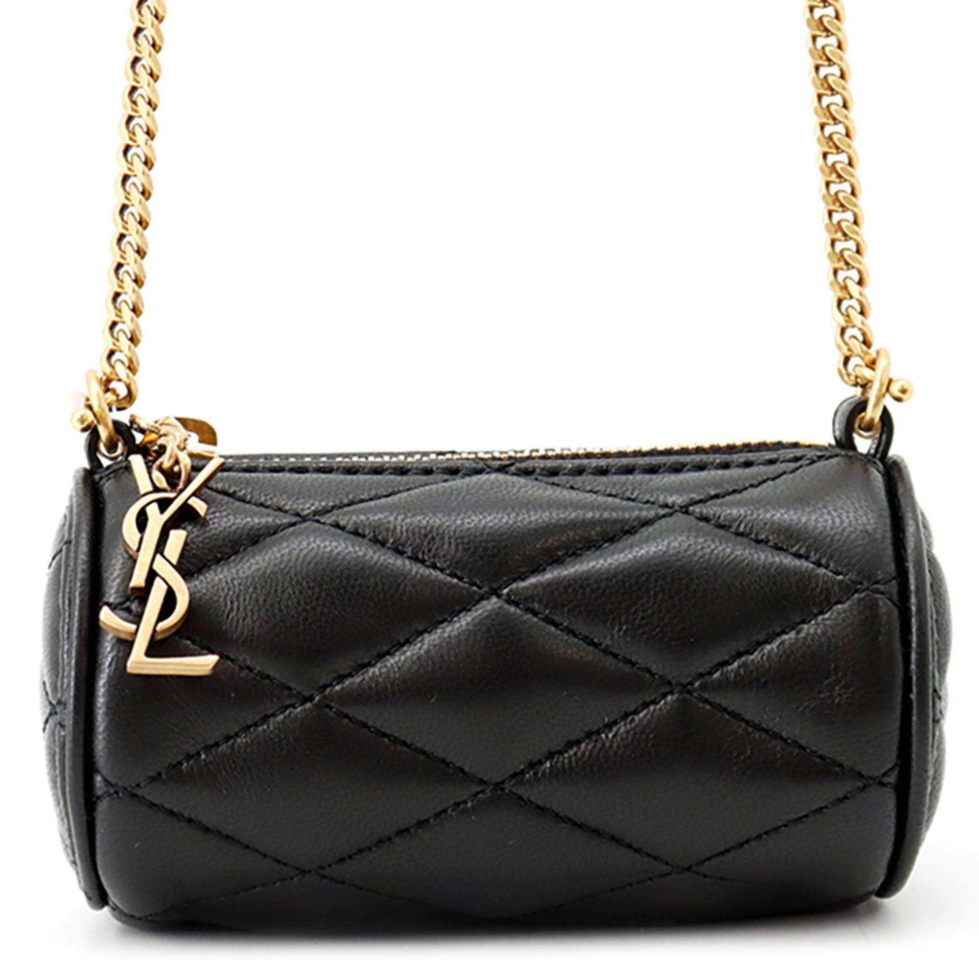 Yves Saint Laurent Black Leather Handbag Shoulder Bag (Pre-Owned)