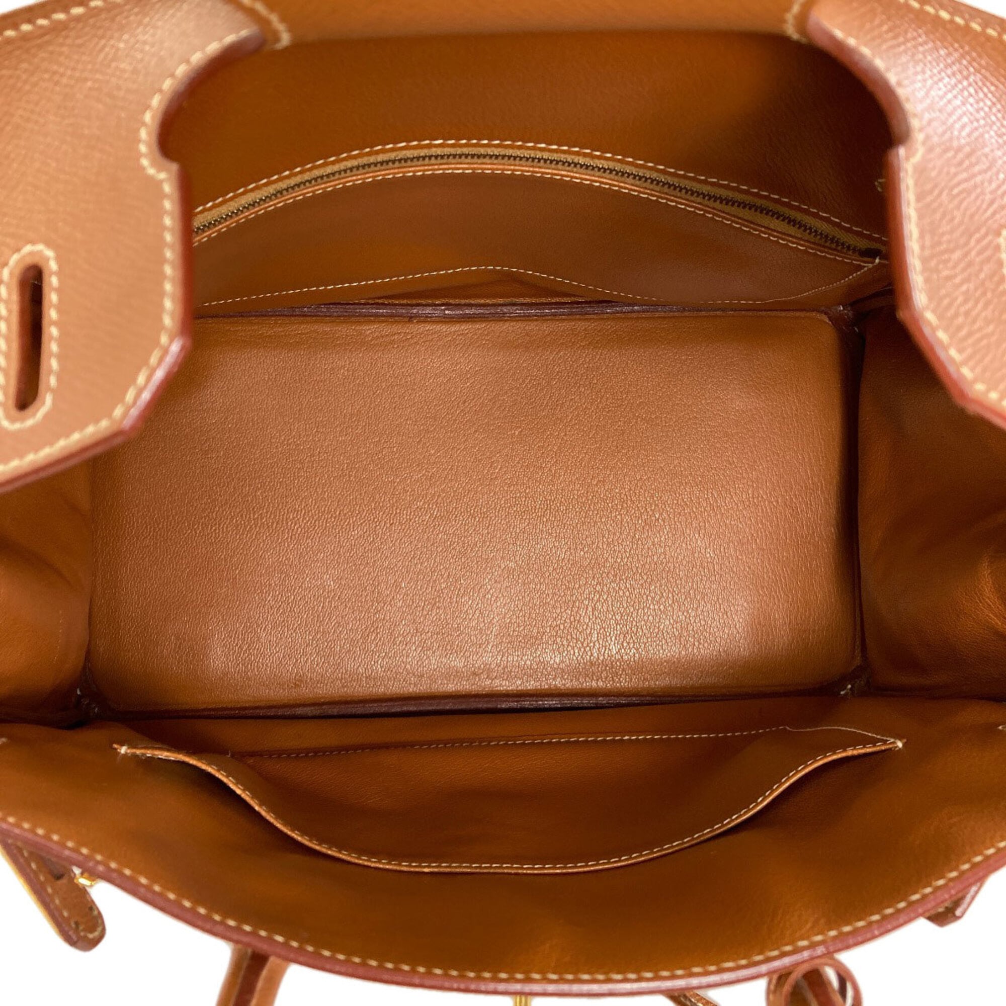 Hermes Gold Courchevel Leather Handbag (Pre-Owned)